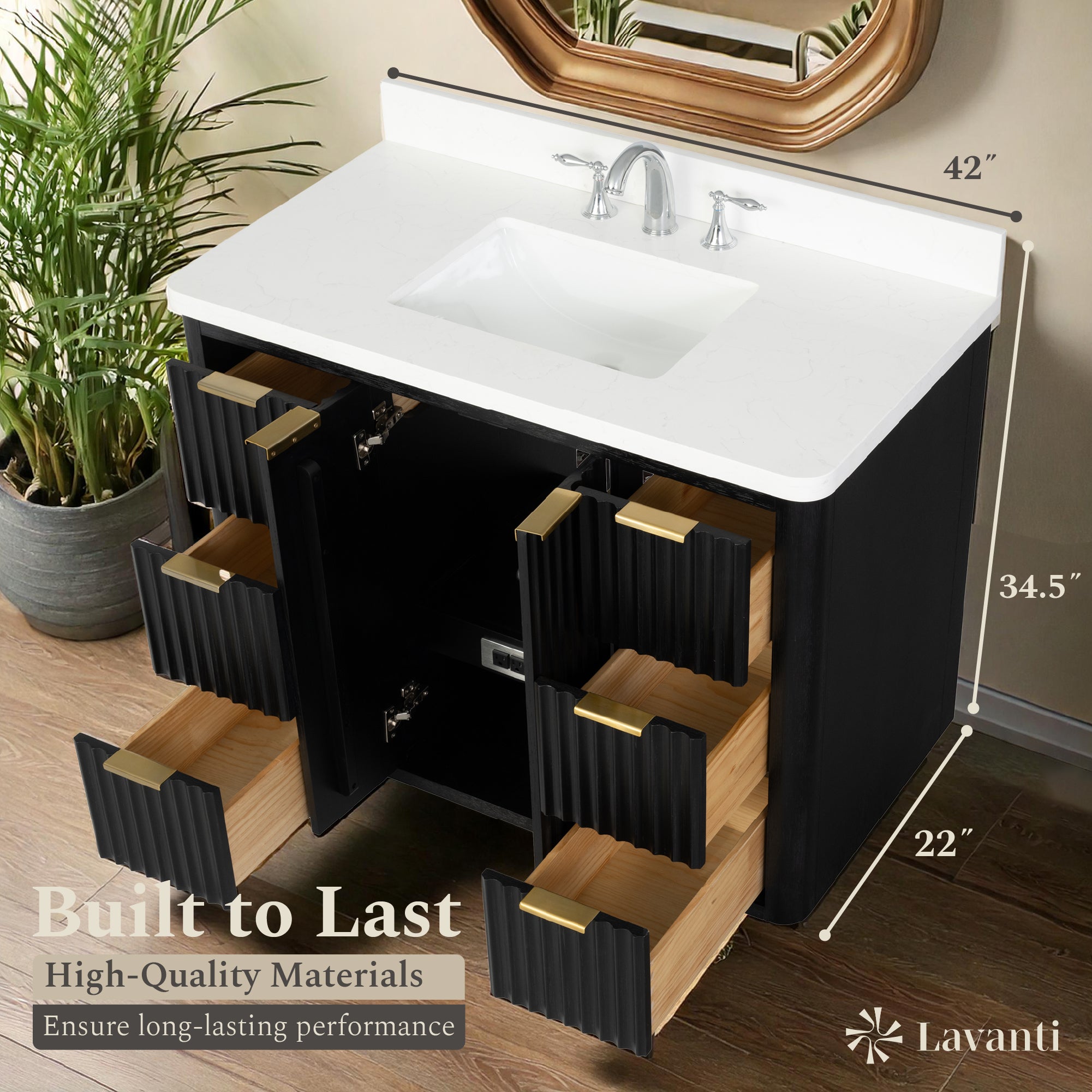 Lavanti Wooderna - Firwood Black 42"
