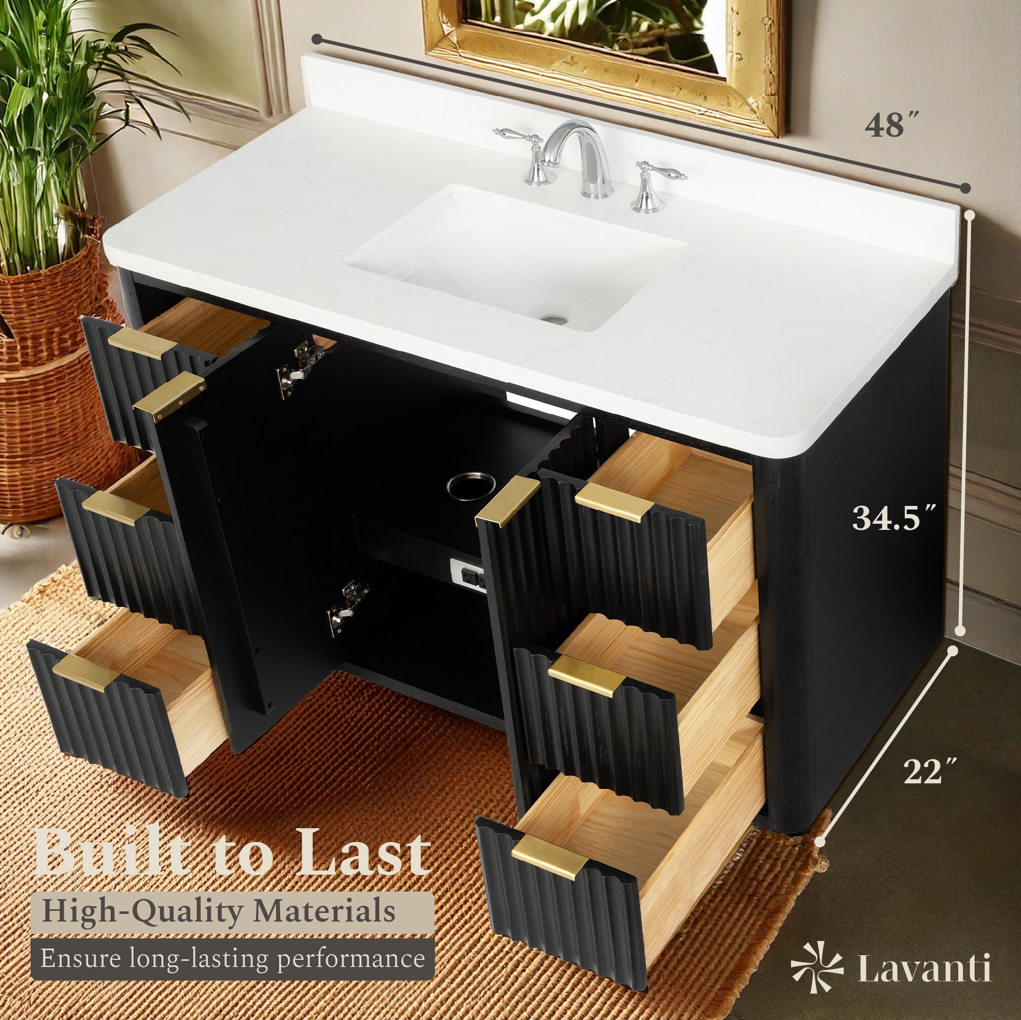Lavanti Wooderna - Firwood Black 48"