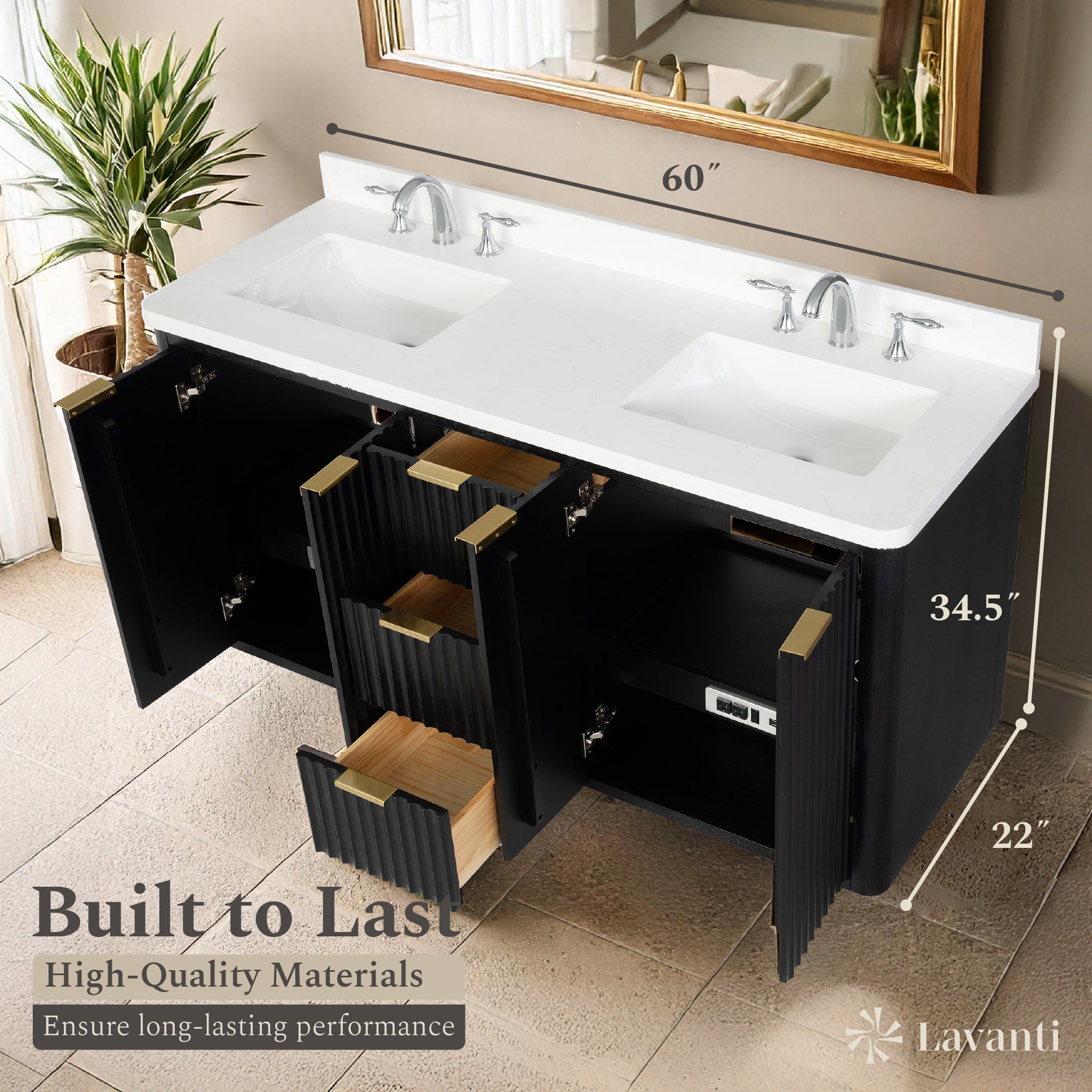 Lavanti Wooderna - Firwood Black 60"