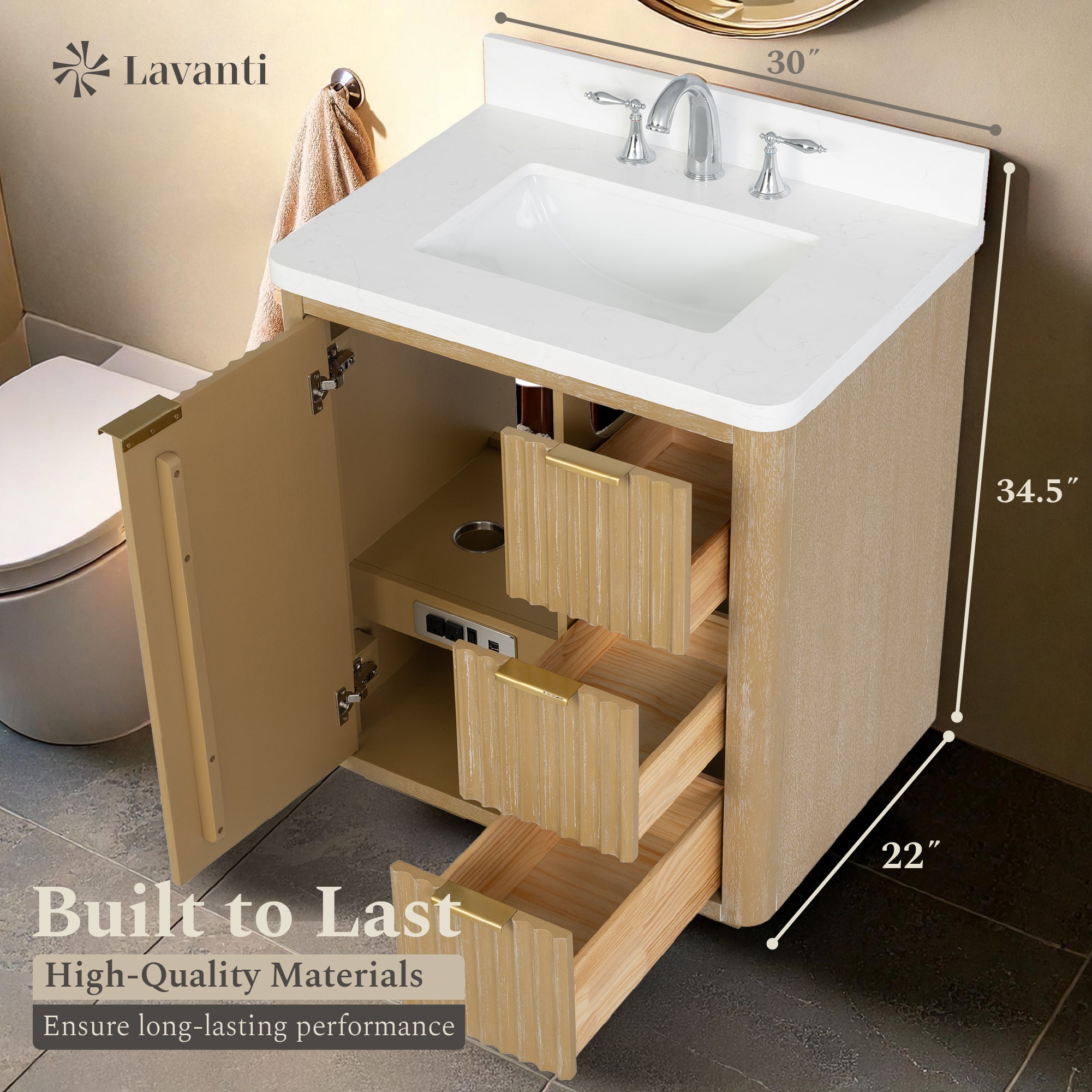 Lavanti Wooderna - Firwood Oak 30"