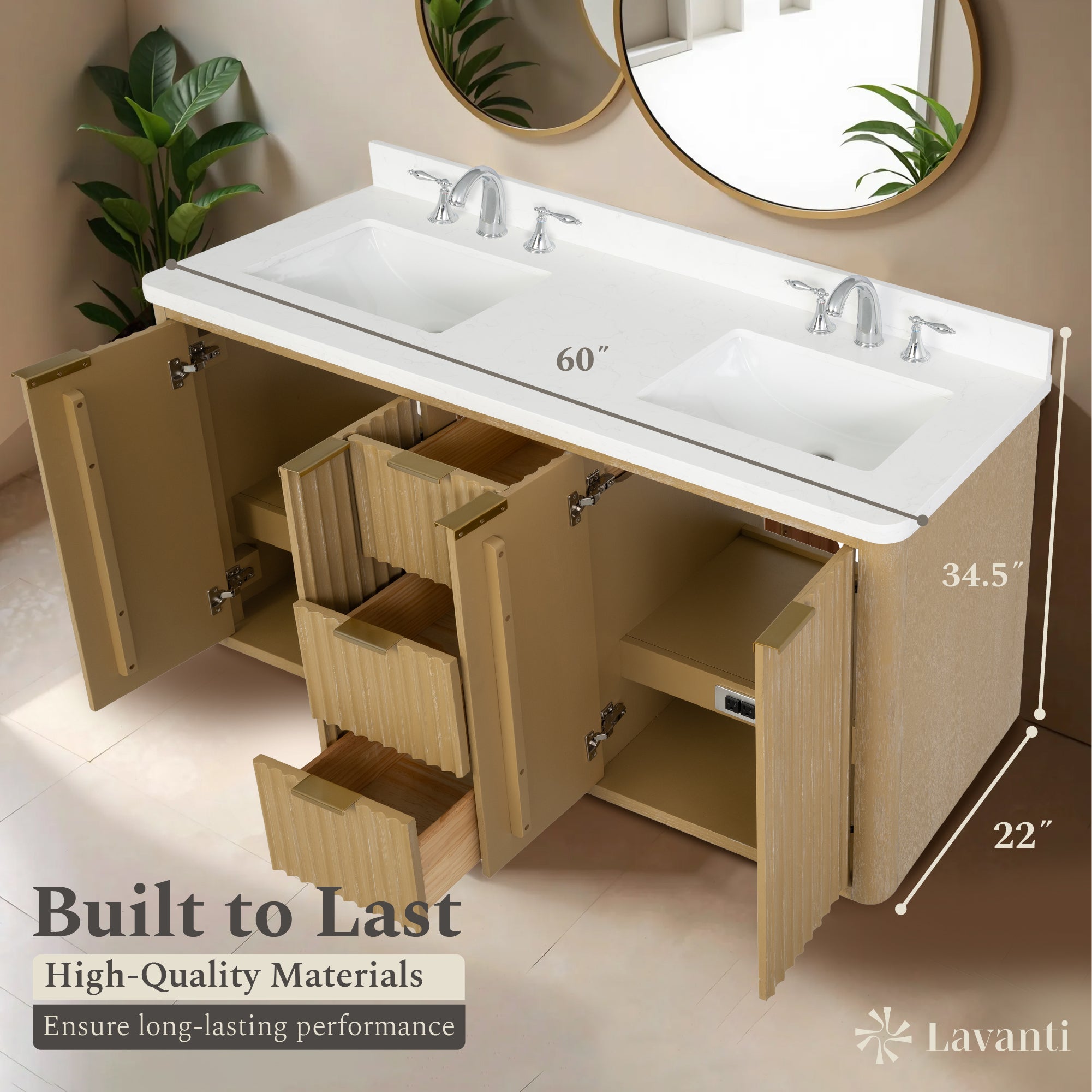 Lavanti Wooderna - Firwood Oak 60"