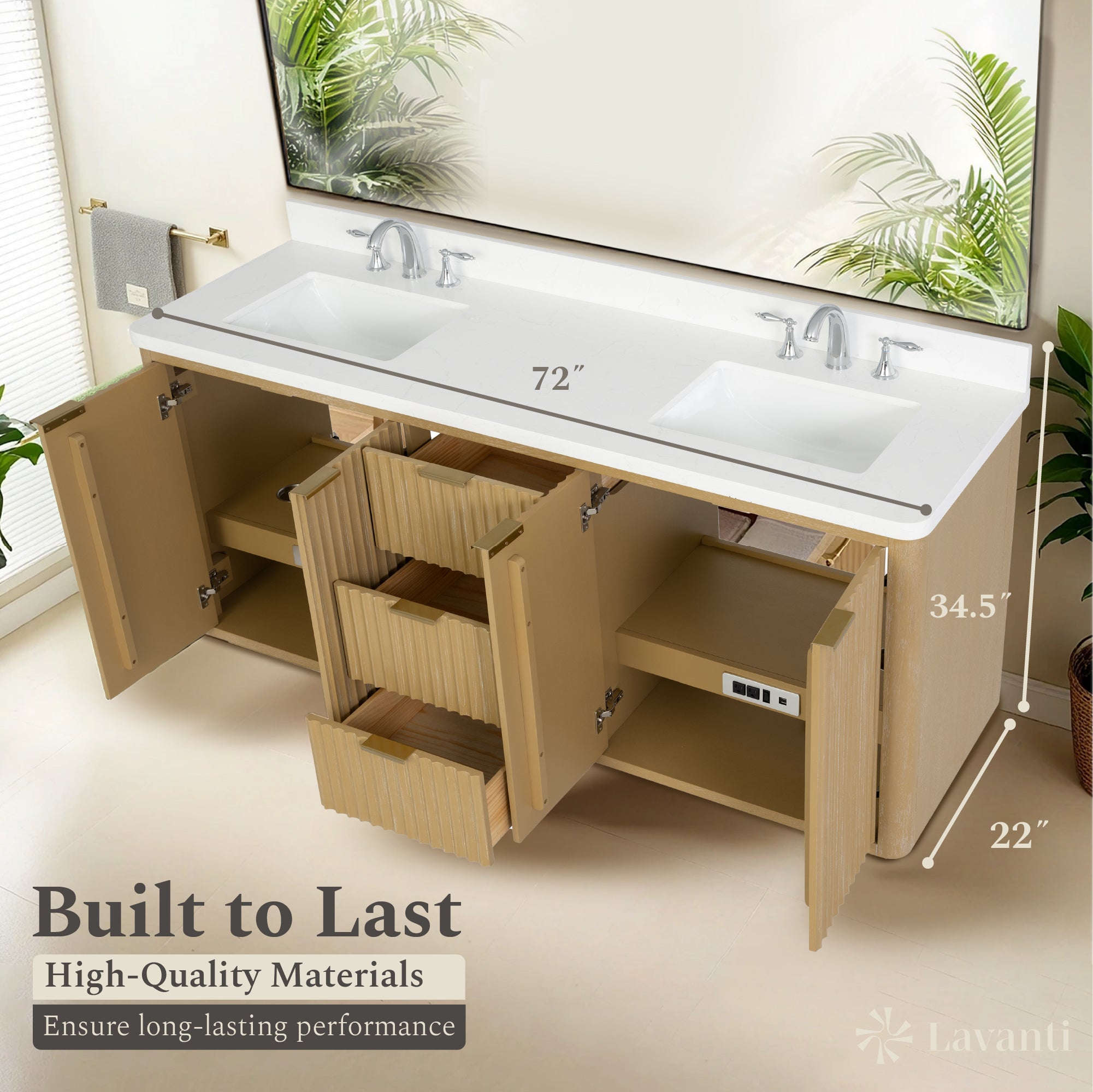 Lavanti Wooderna - Firwood Oak 72"