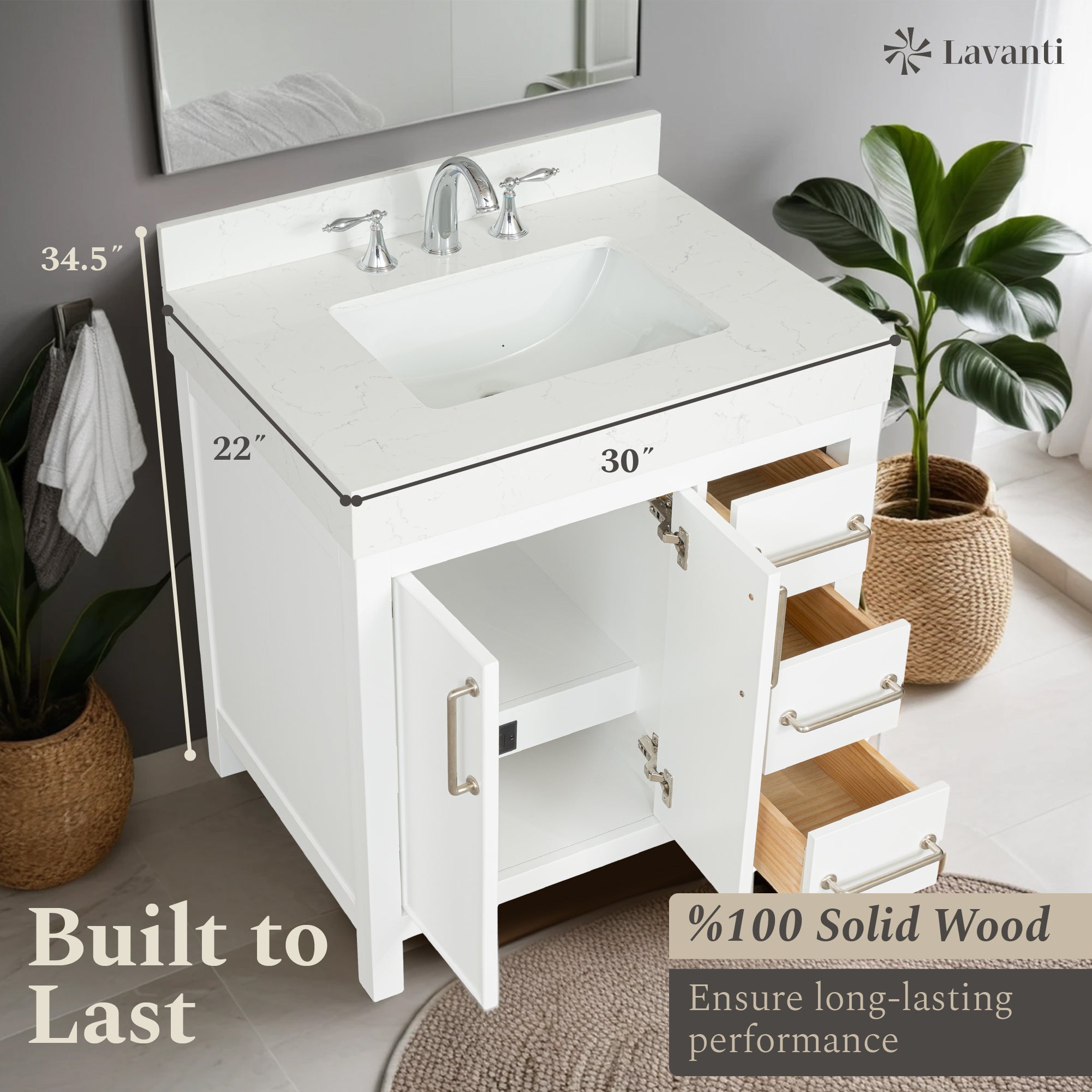 Lavanti Valvet - White 30"