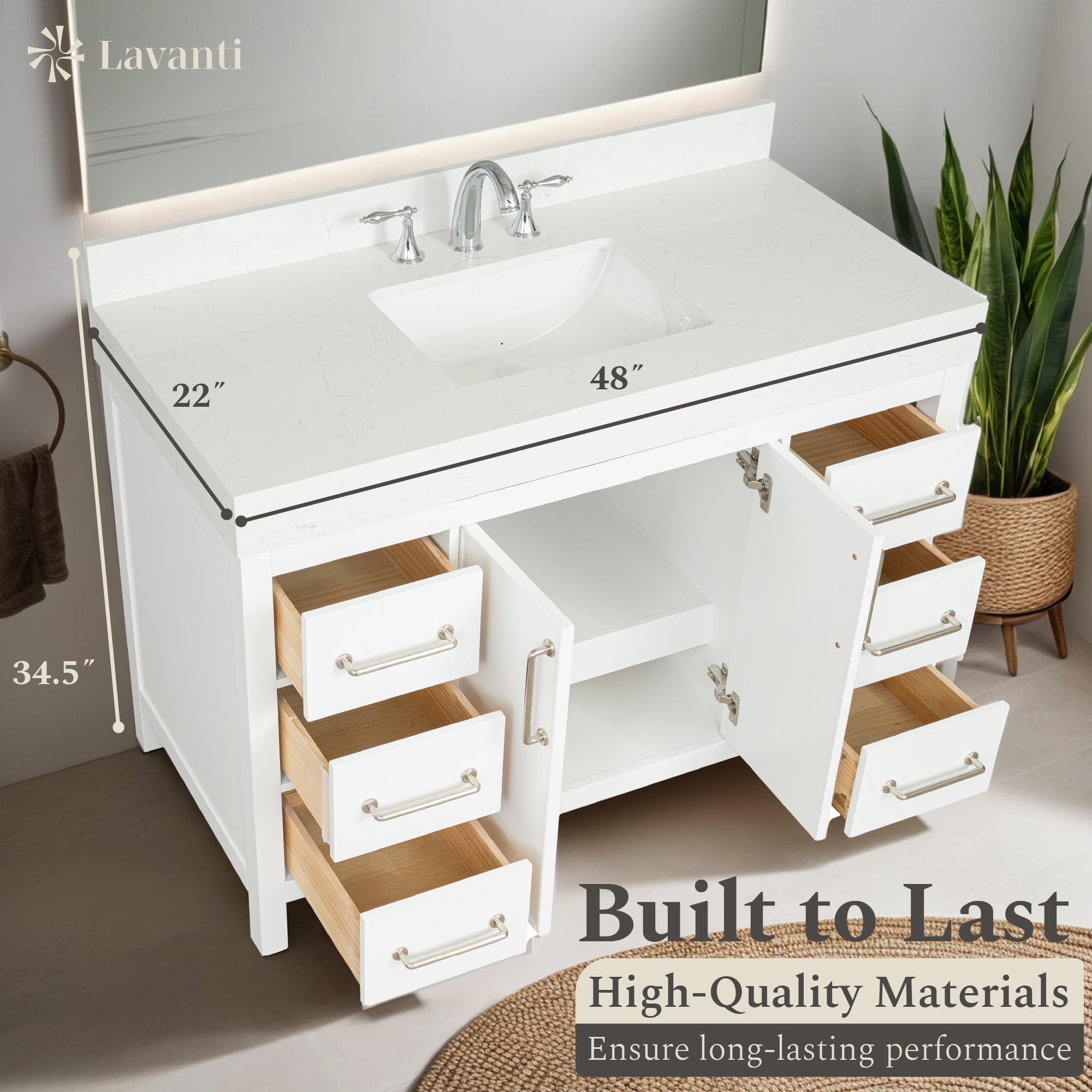 Lavanti Valvet - White 48"