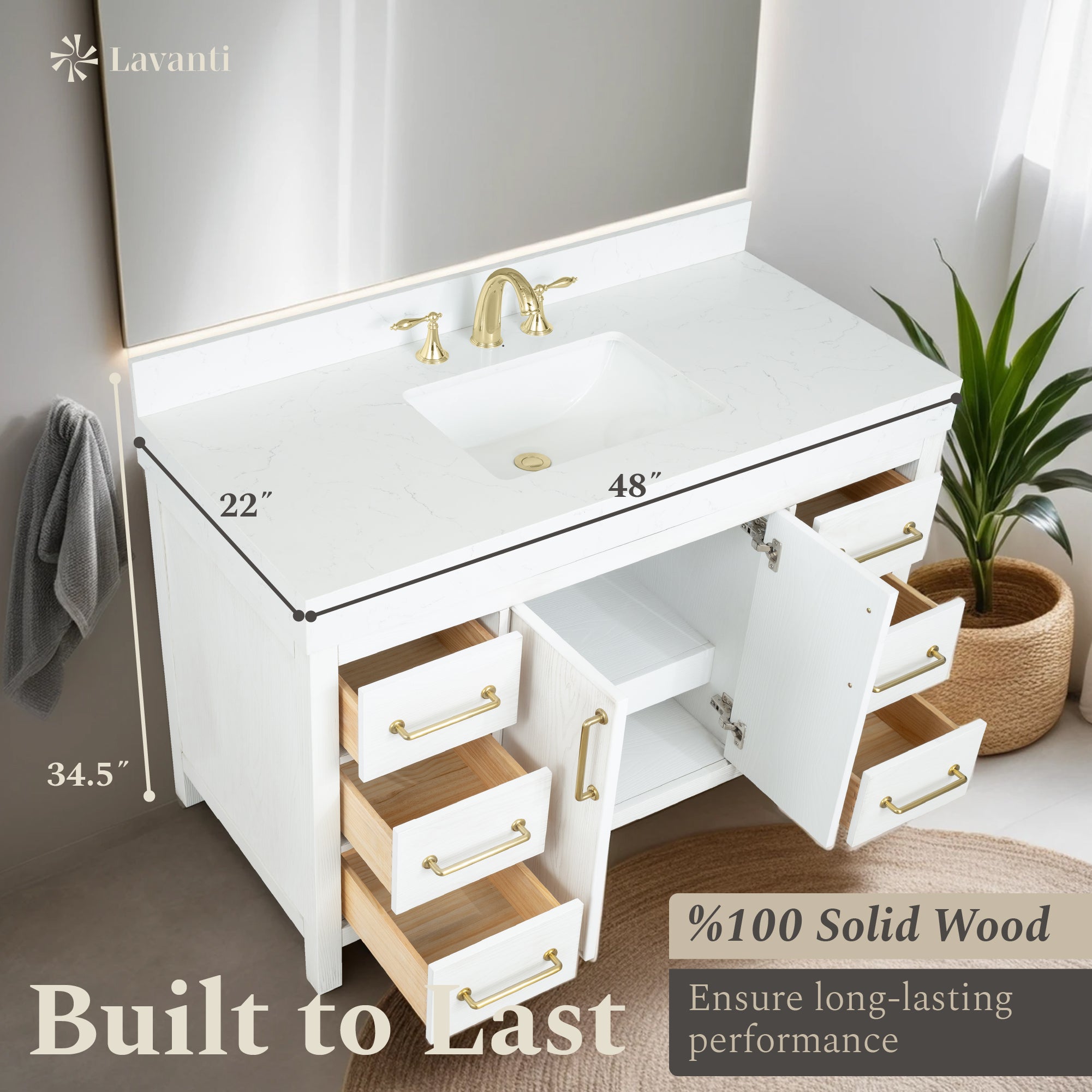 Lavanti Valvet - Firwood White 48"