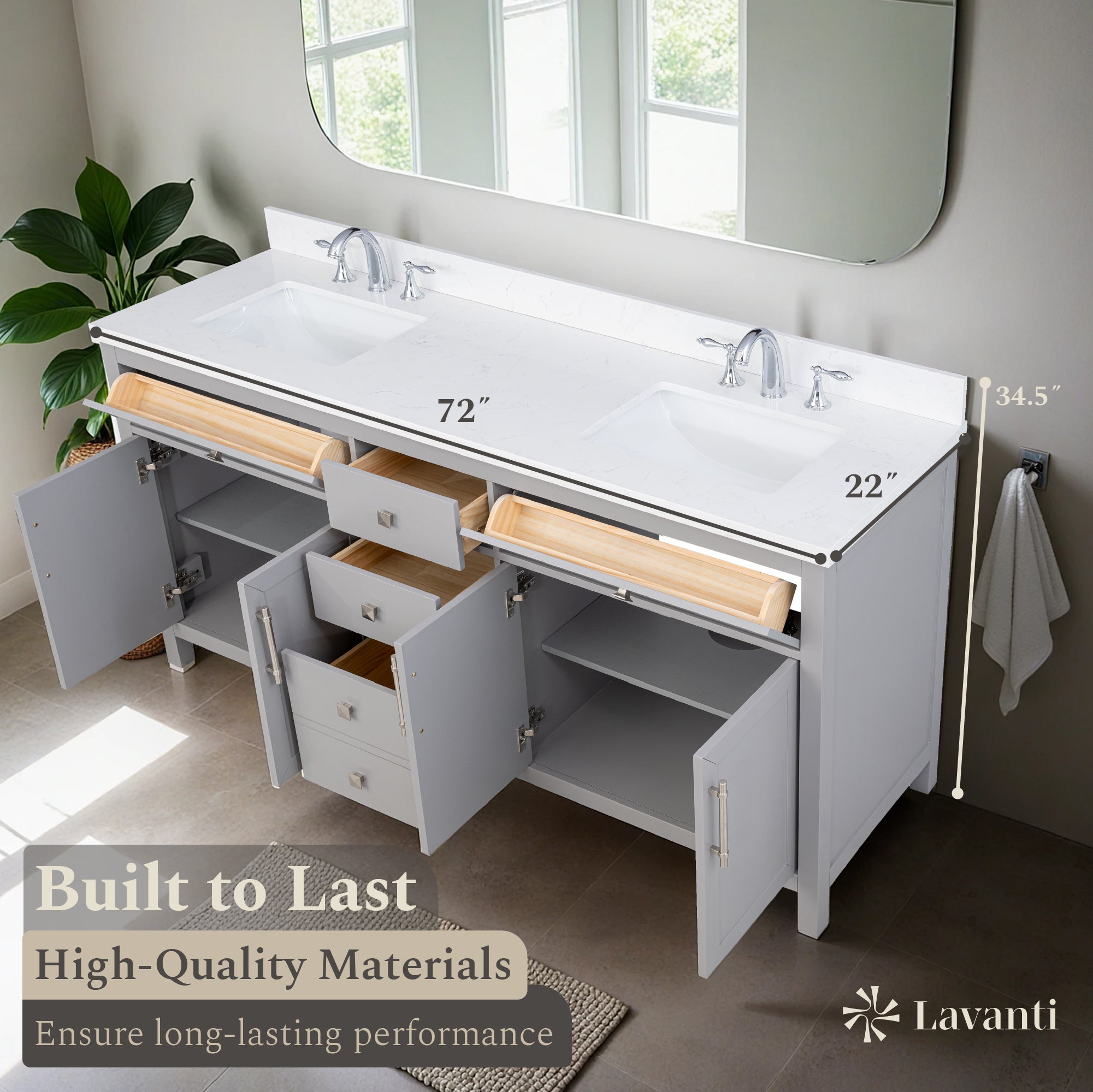 Lavanti Oakford - Gray 72"