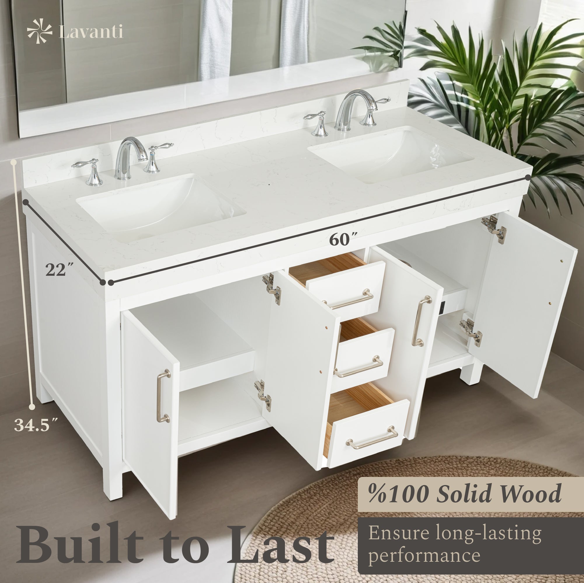 Lavanti Valvet - White 60"