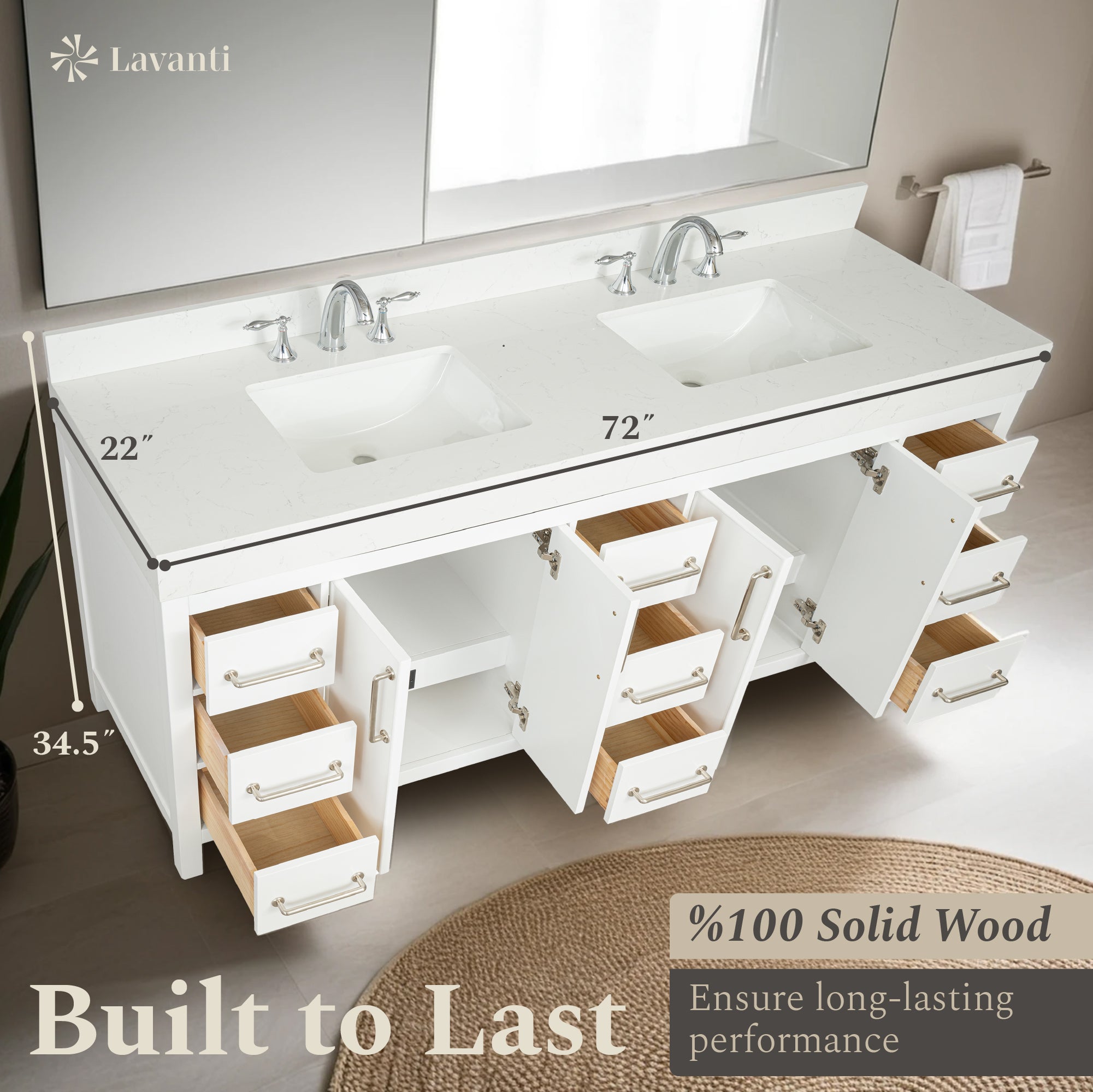 Lavanti Valvet - White 72"