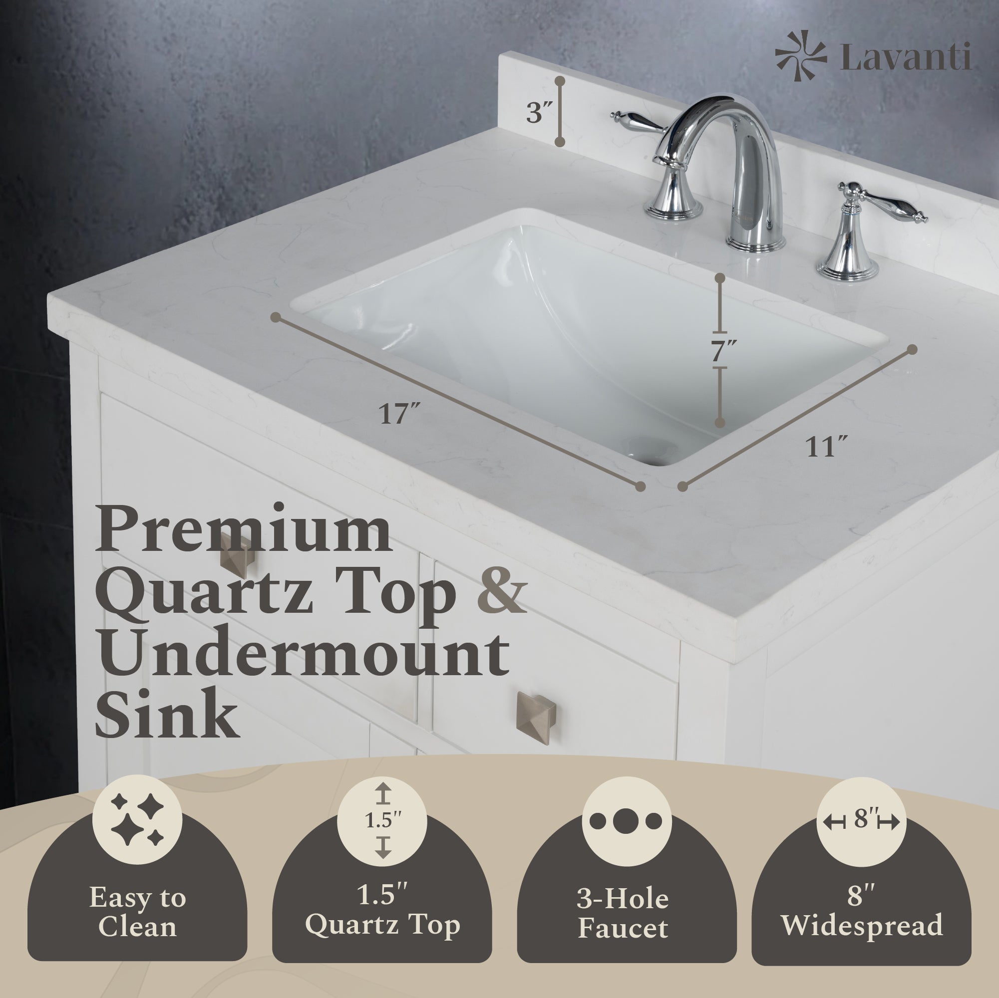 Lavanti Oakford - White 30*18"
