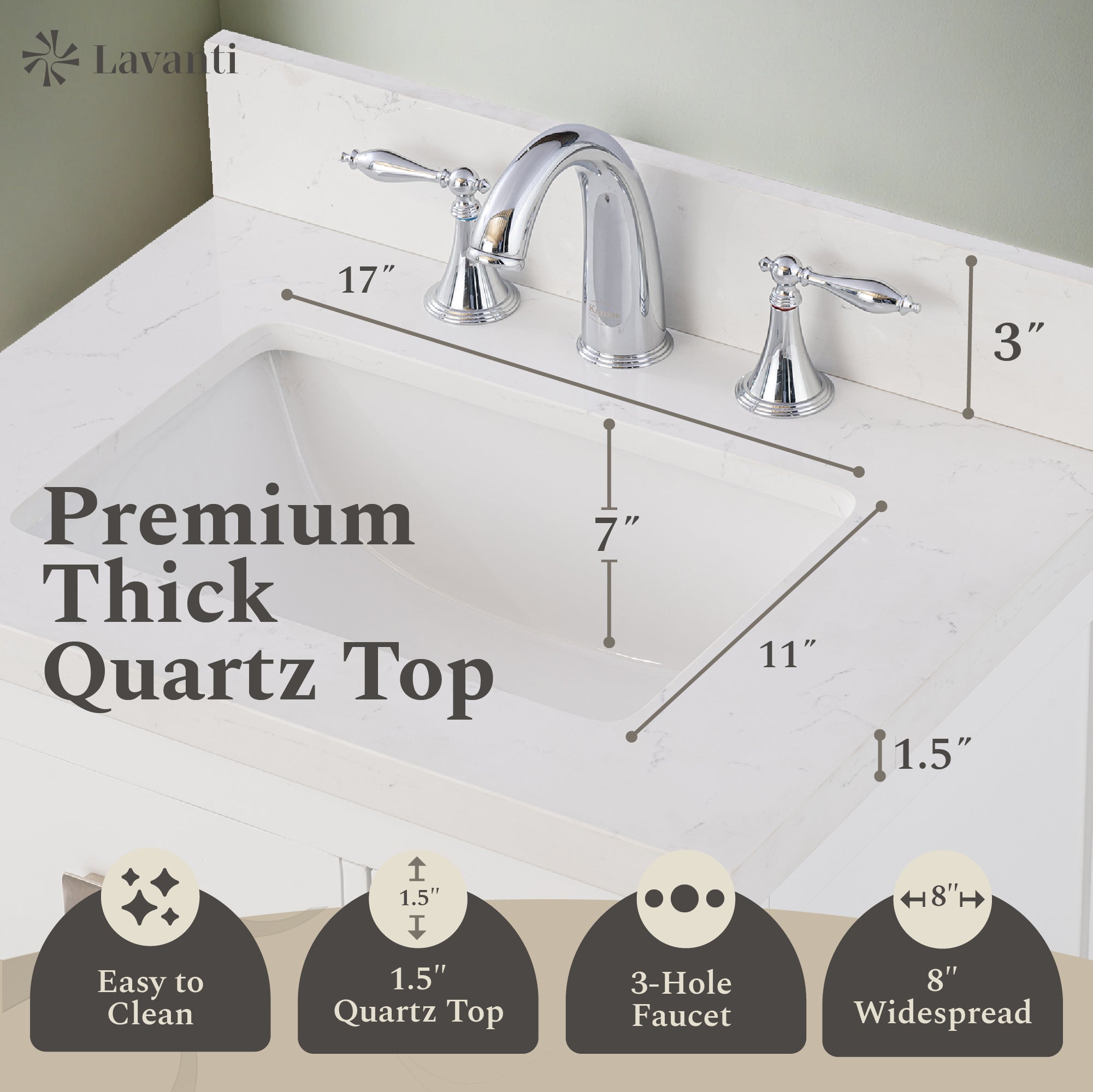 Lavanti Oakford - White 24"