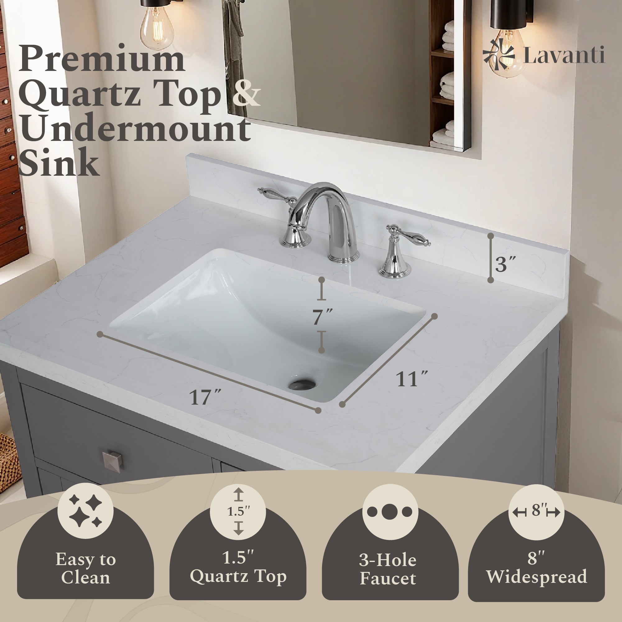 Lavanti Oakford - Gray 30"