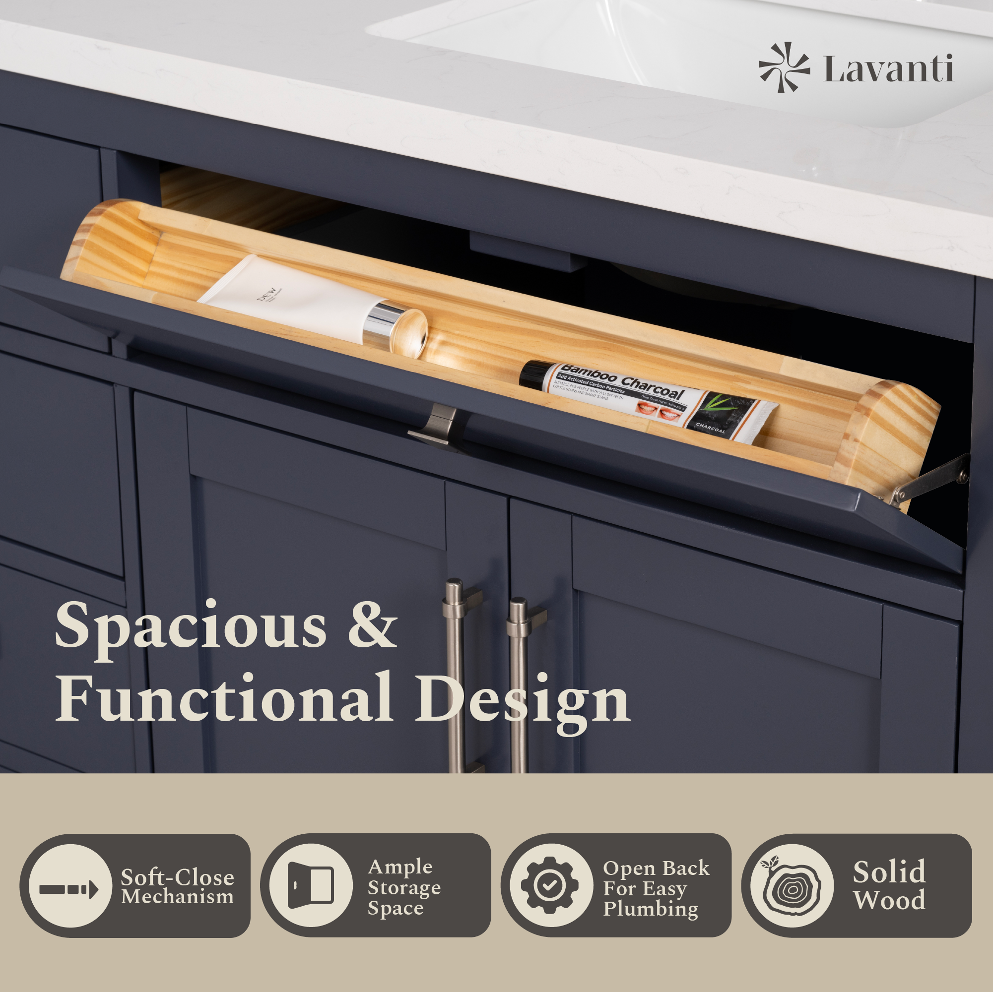 Lavanti Oakford - Navy Blue 72"