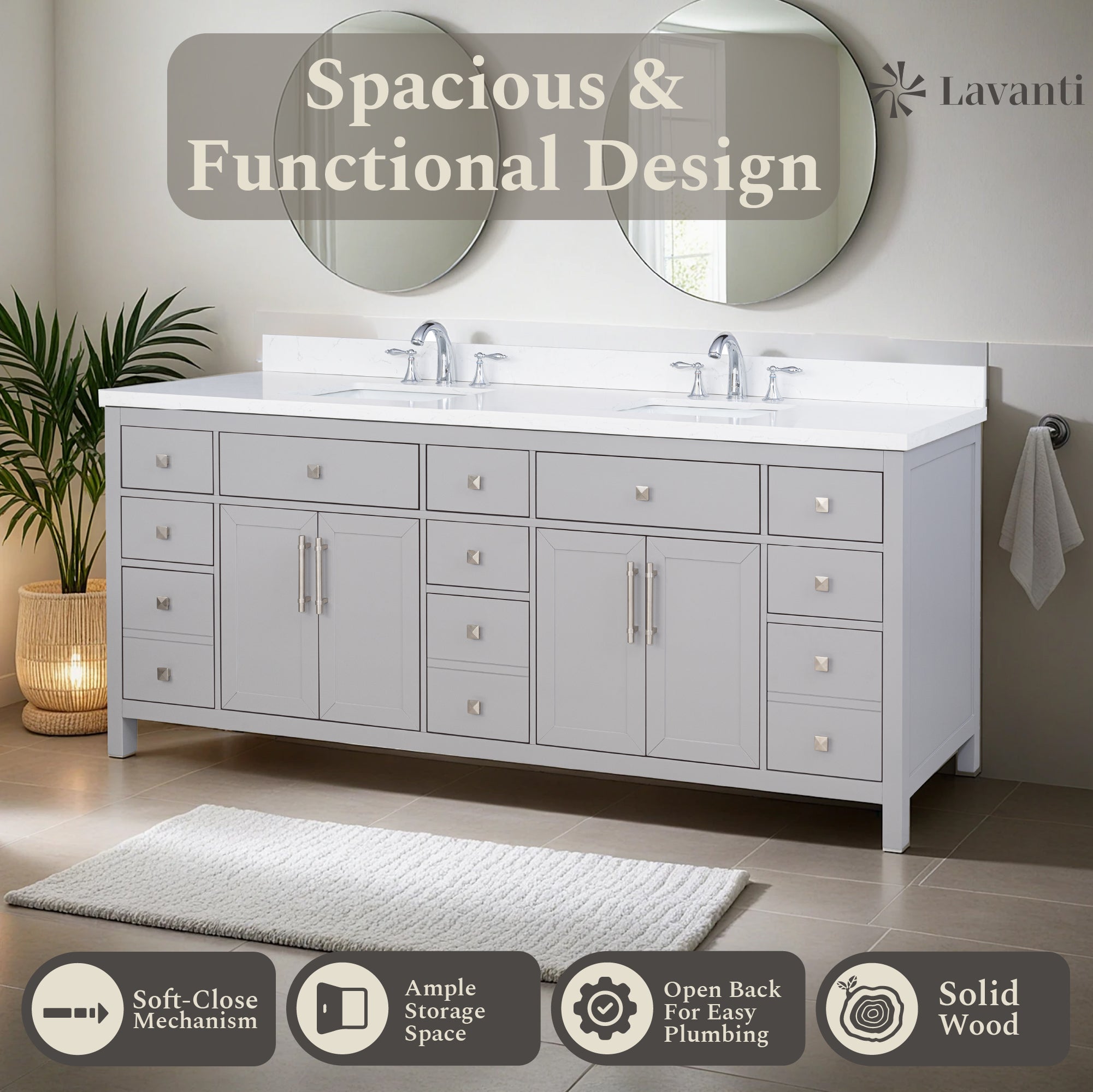 Lavanti Oakford - Gray 84"