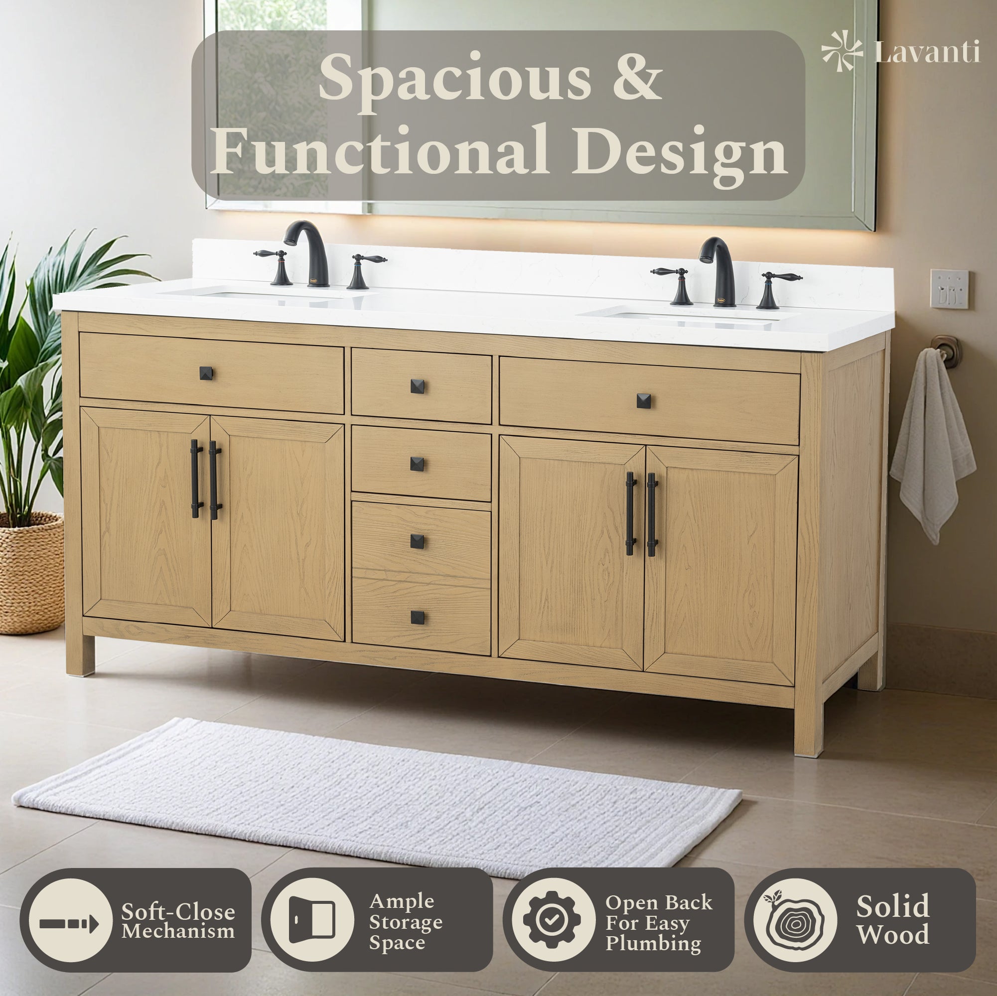 Lavanti Oakford - Oak 72"
