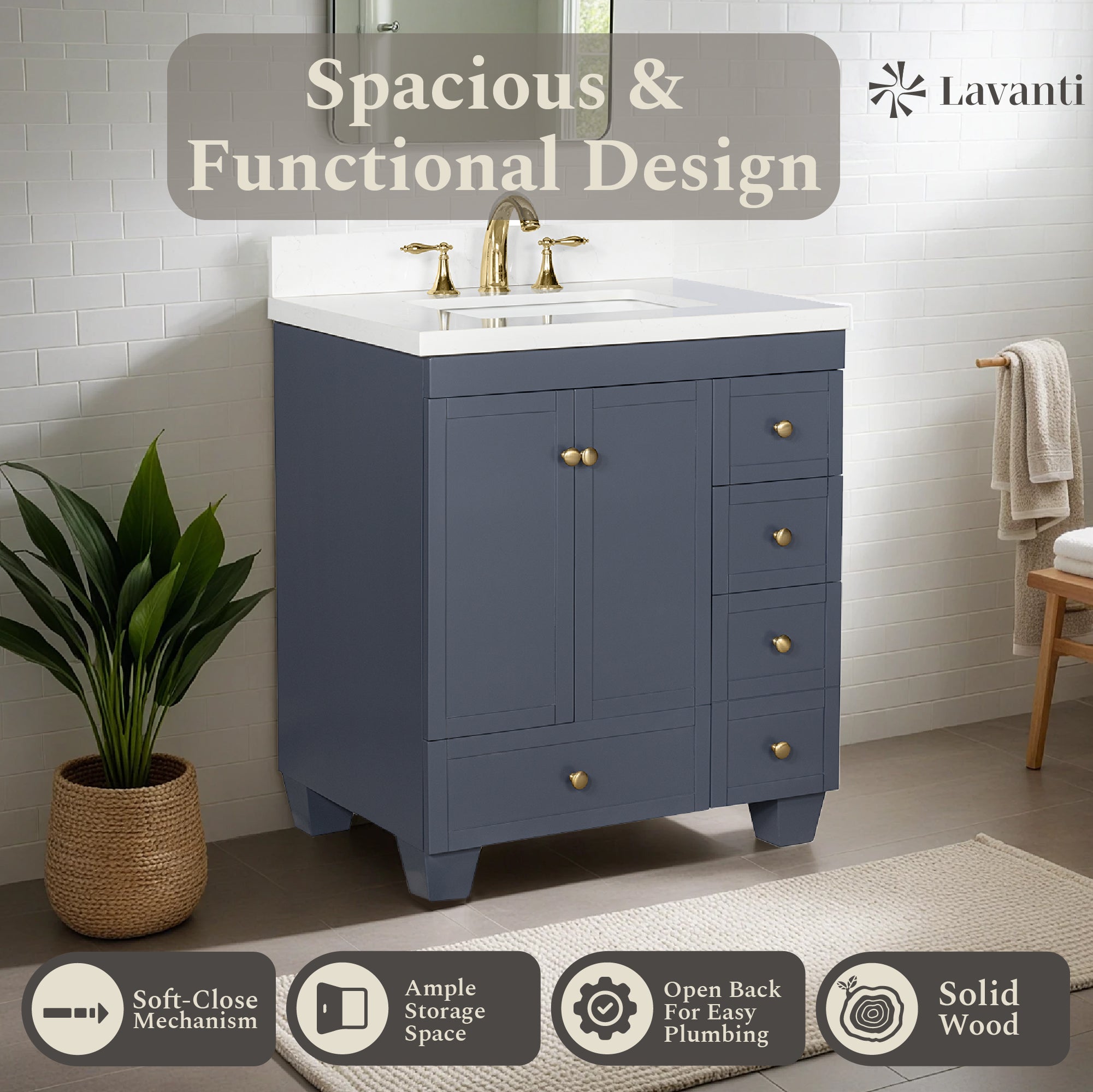 Lavanti Depos - Navy blue 30*18"