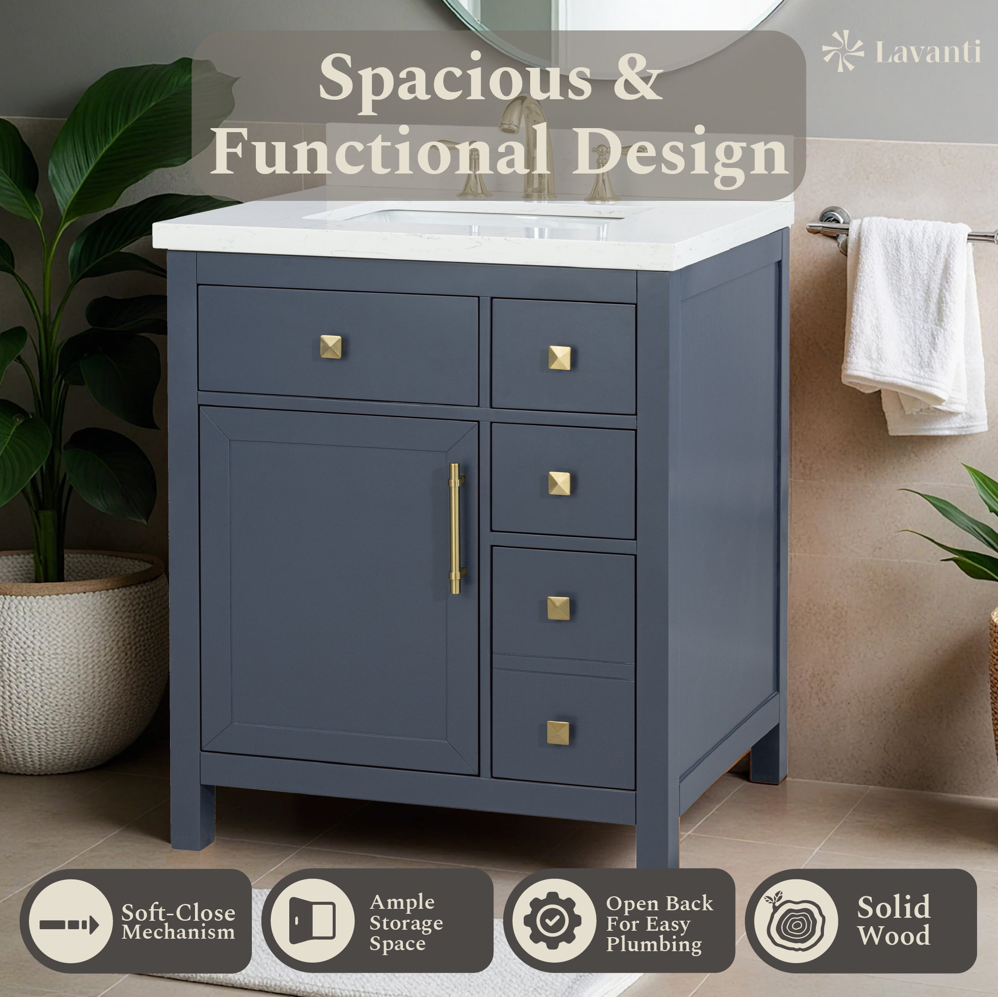 Lavanti Oakford - Navy Blue 30"