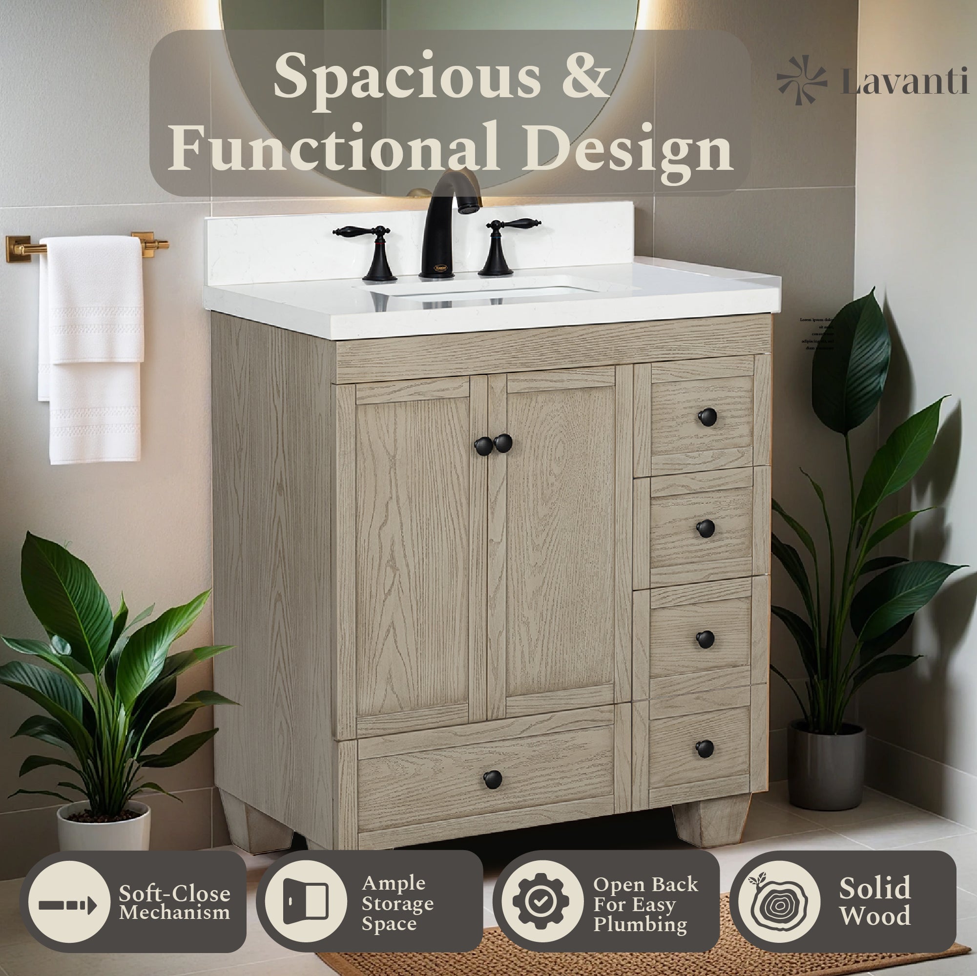 Lavanti Depos - Firwood Gray 30*18"