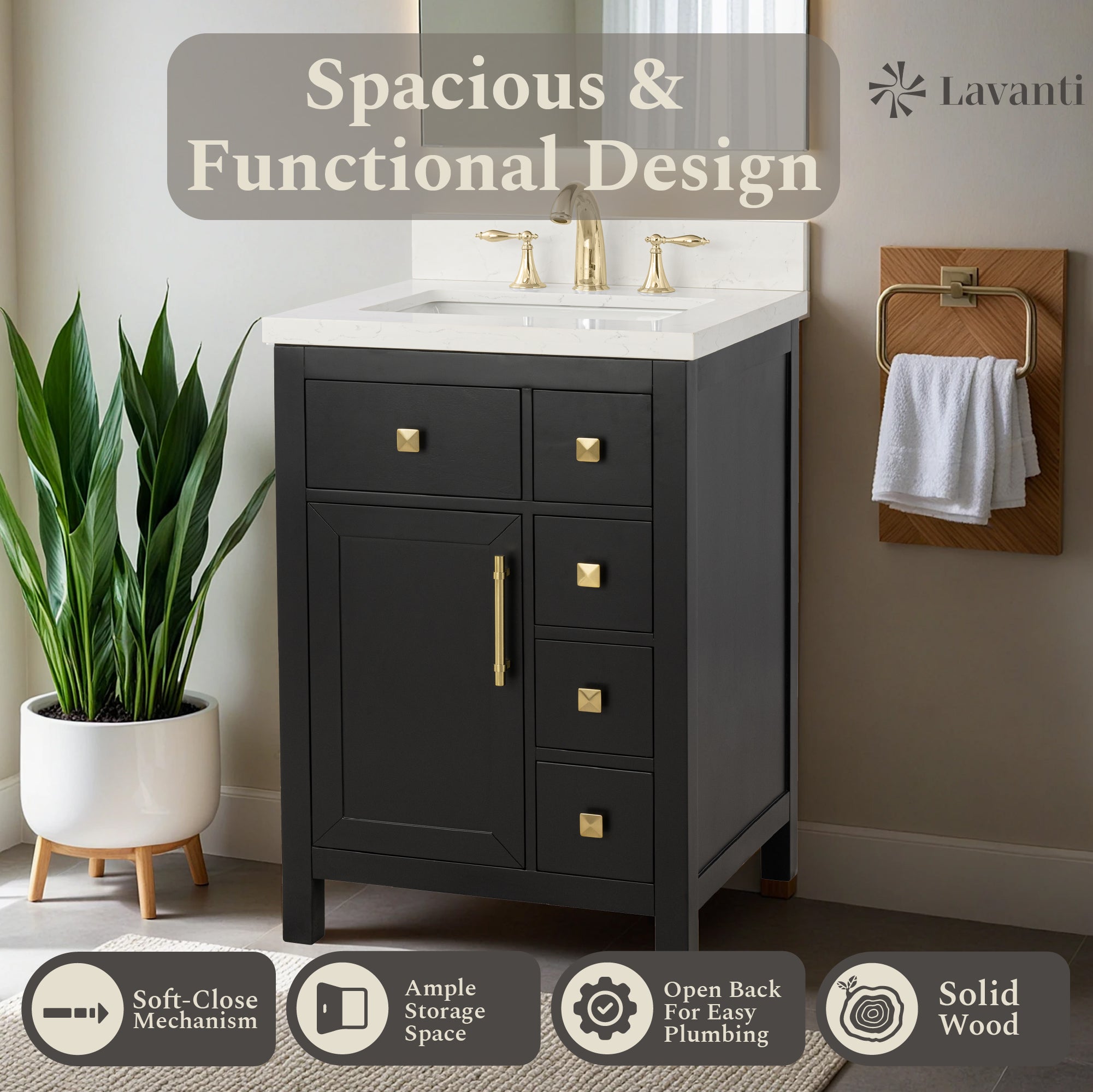 Lavanti Oakford - Black 24*18"