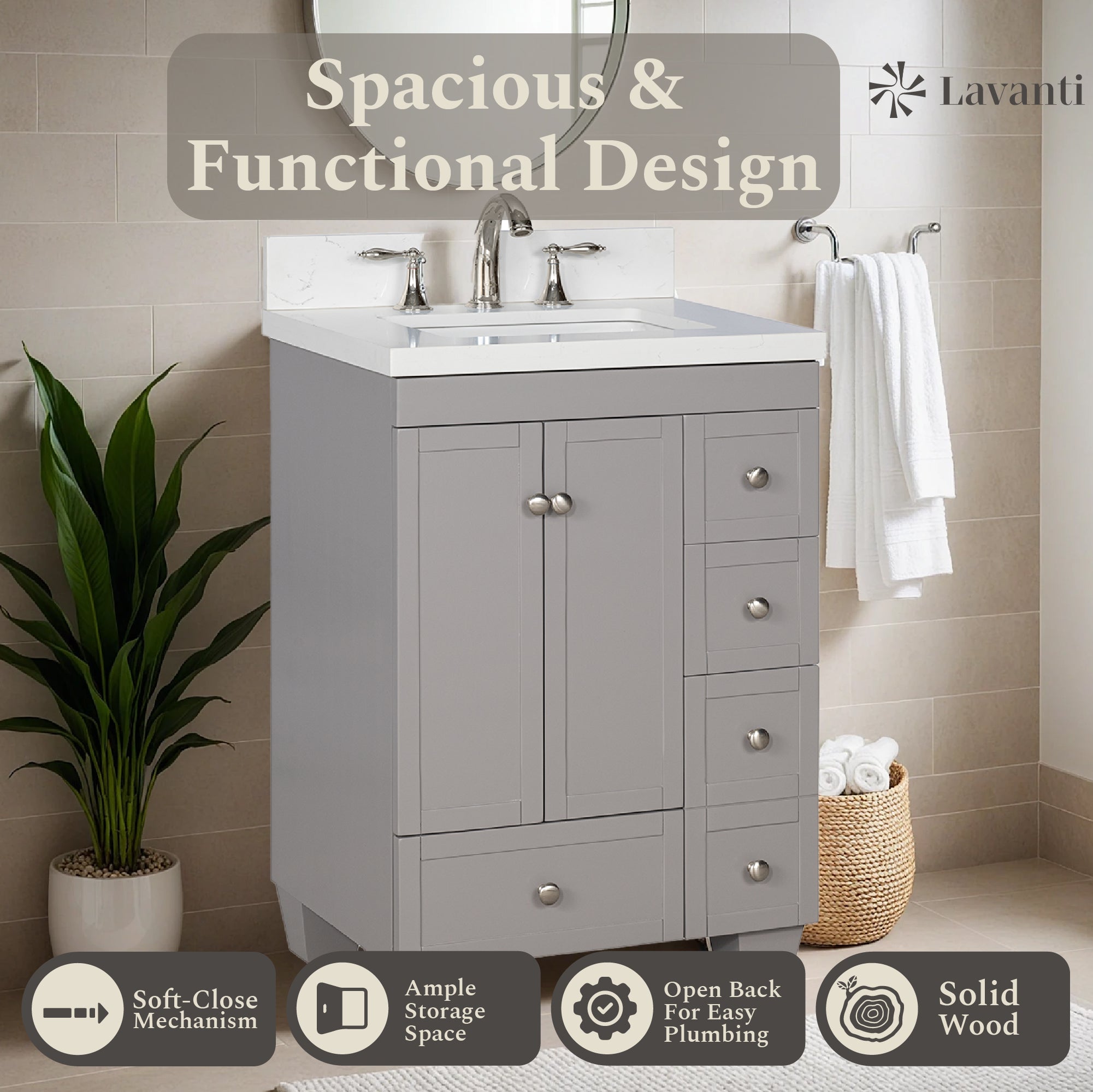 Lavanti Depos - Gray 24*18"