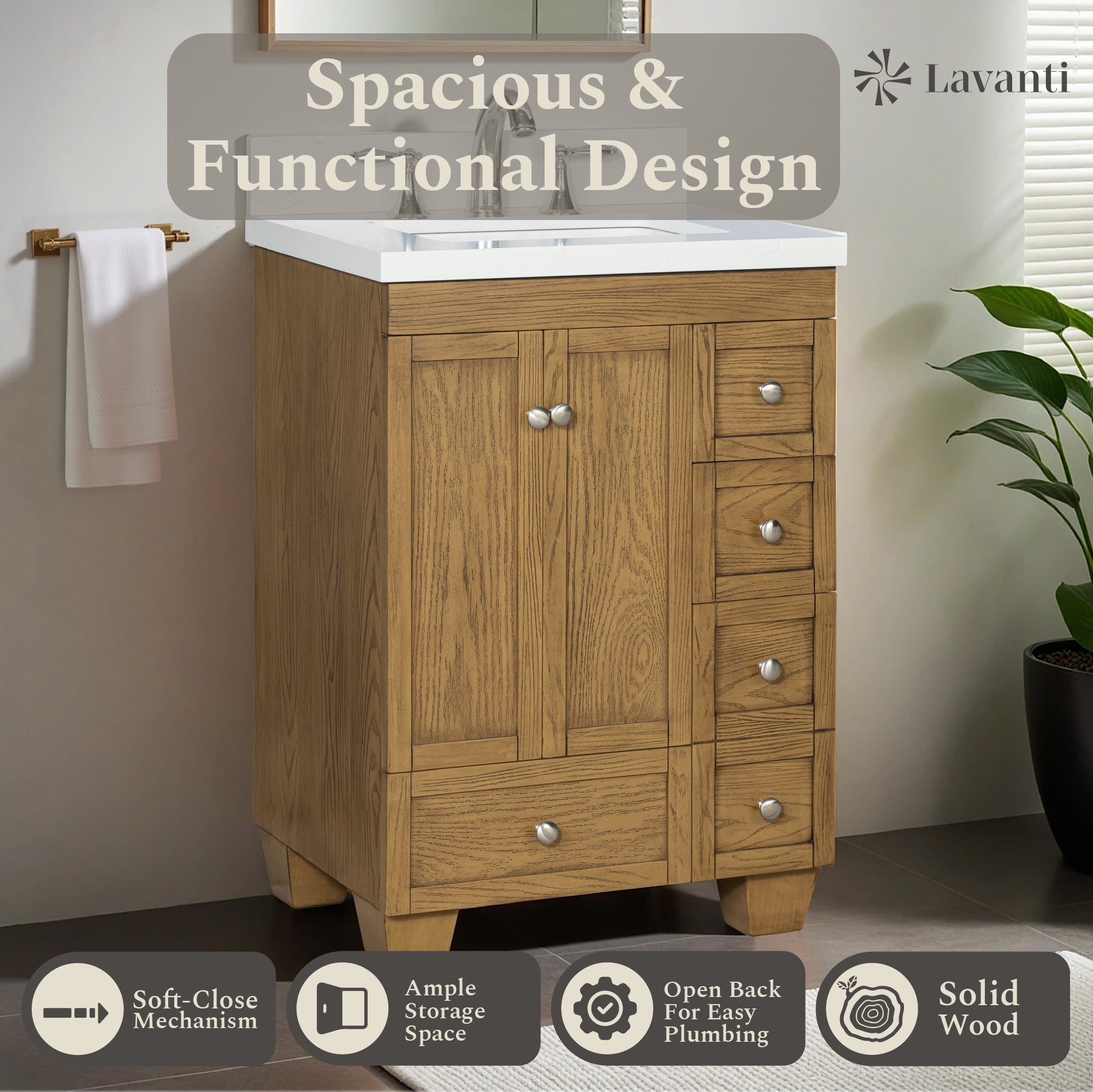 Lavanti Depos - Gray Oak 24*18"