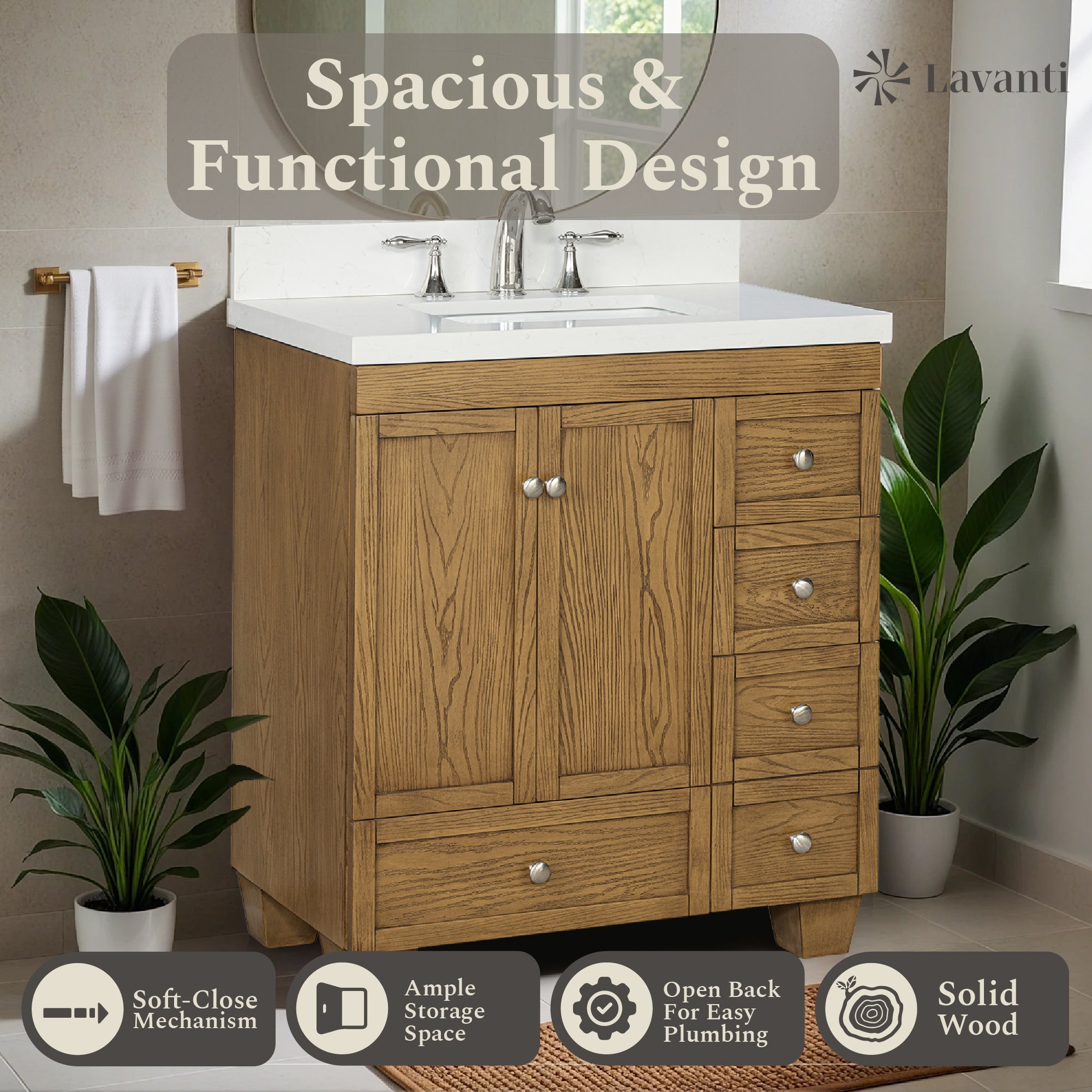 Lavanti Depos - Gray Oak 30"