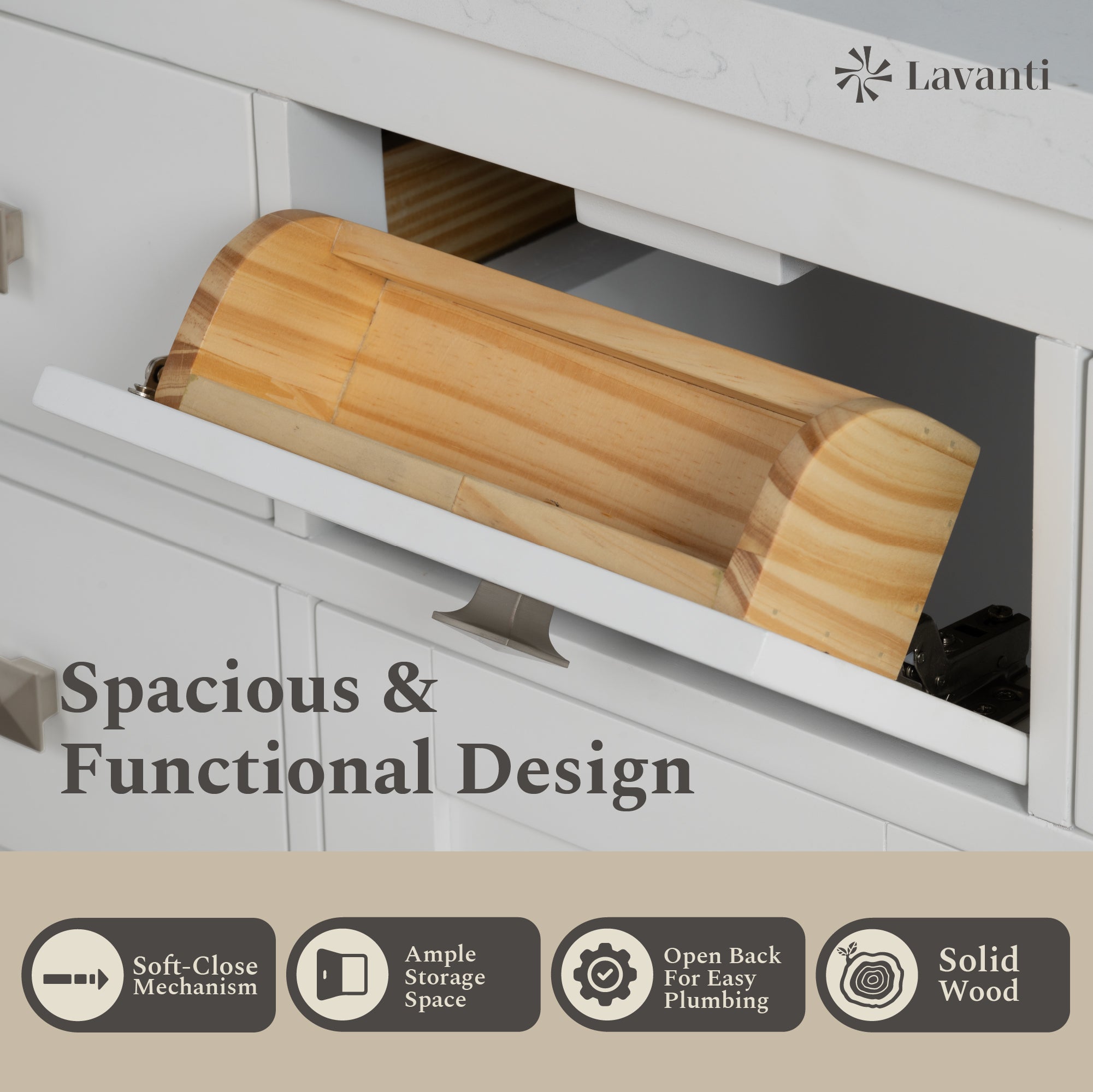 Lavanti Oakford - White 36" Left Sink