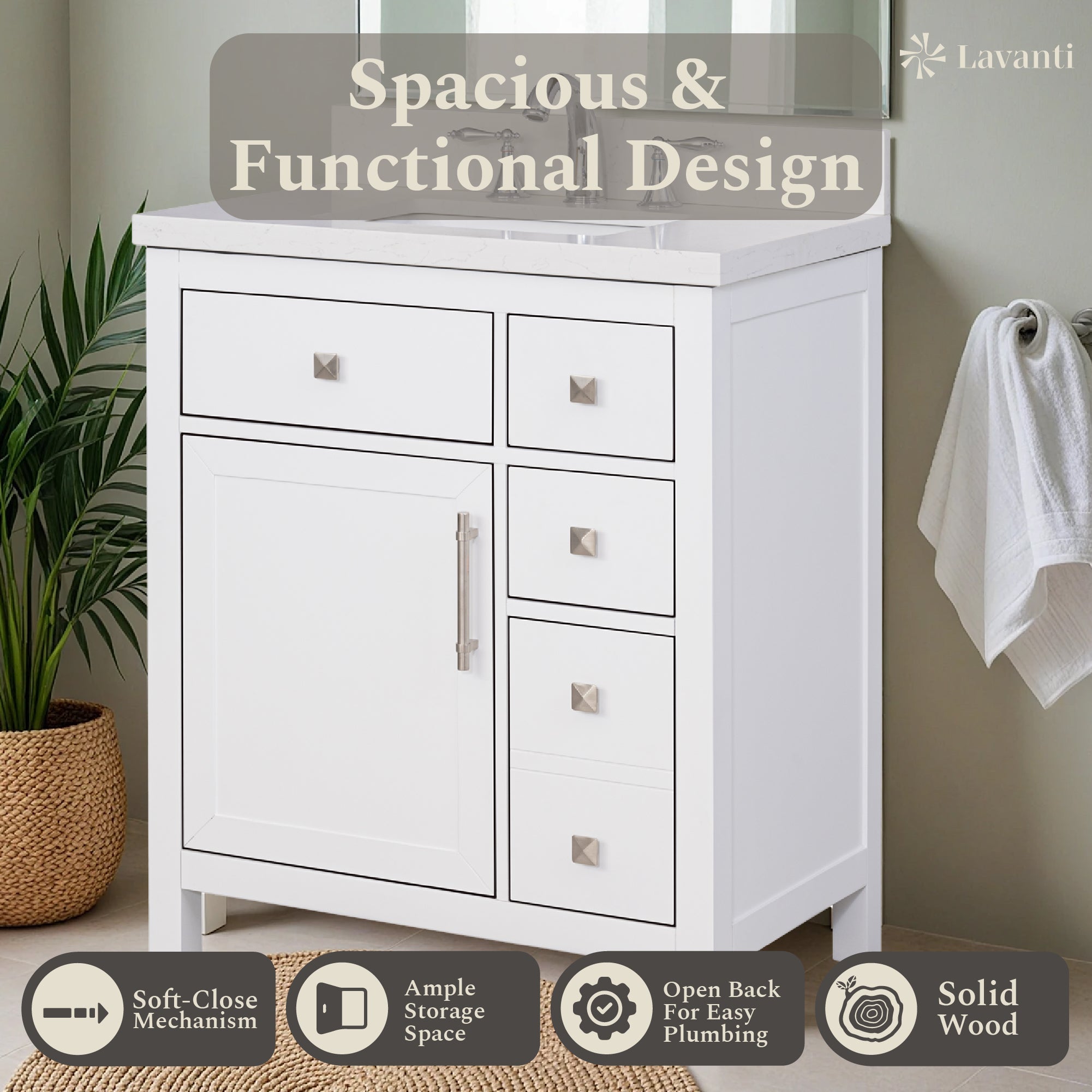 Lavanti Oakford - White 30*18"