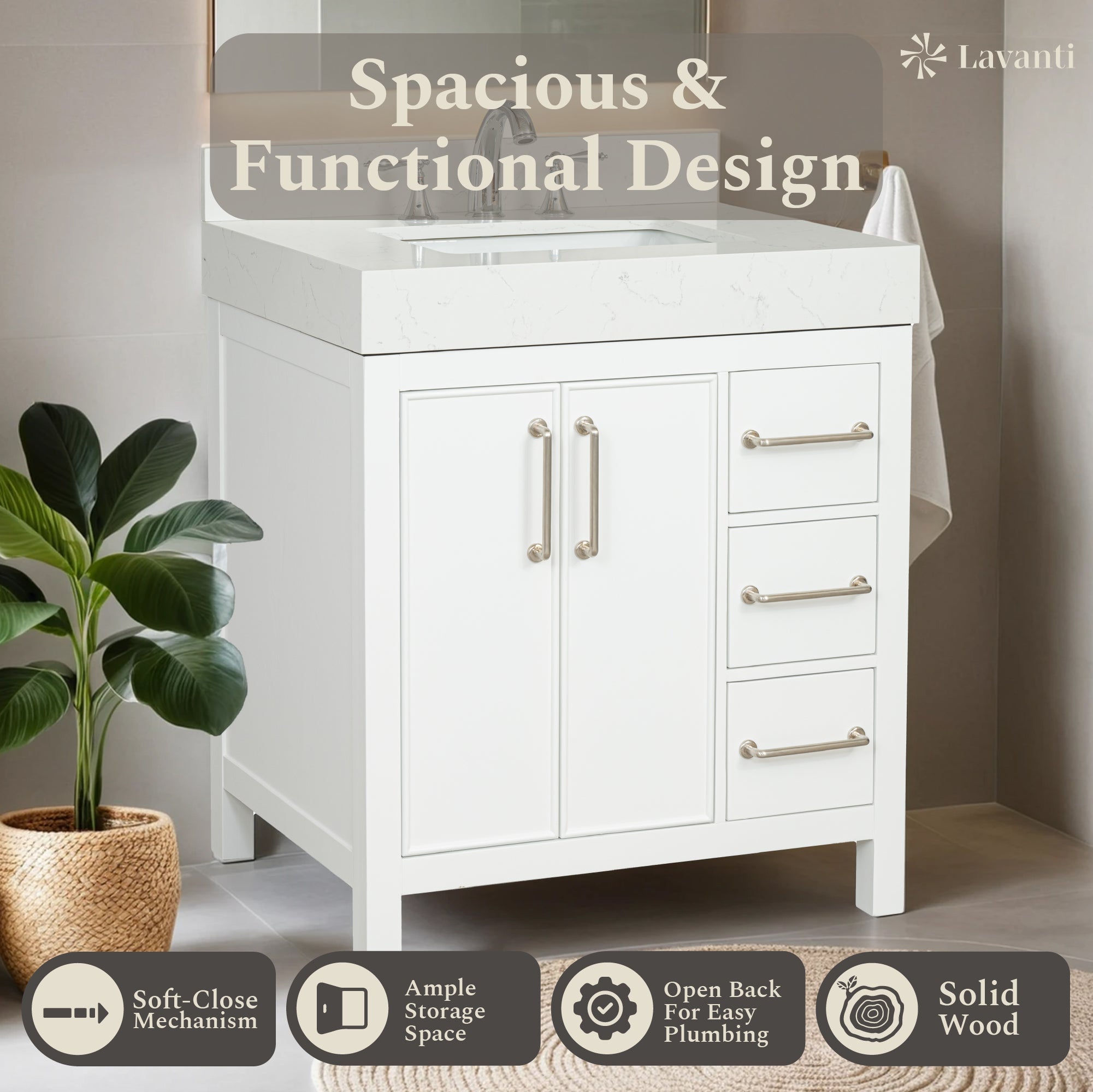 Lavanti Valvet - White 30"