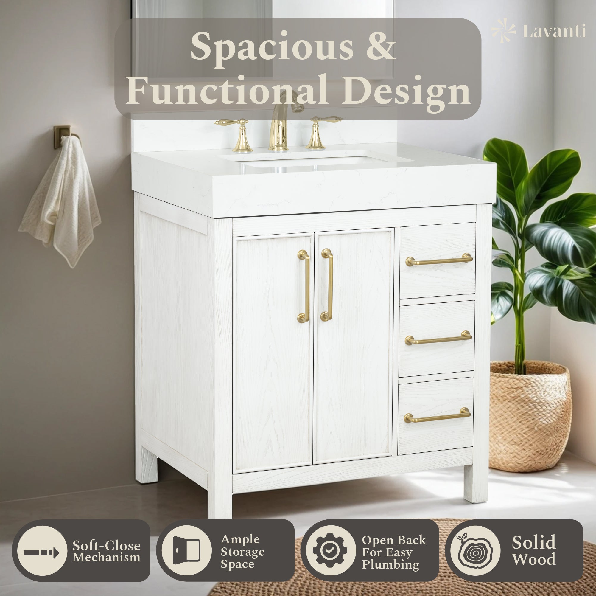 Lavanti Valvet - Firwood White 30"