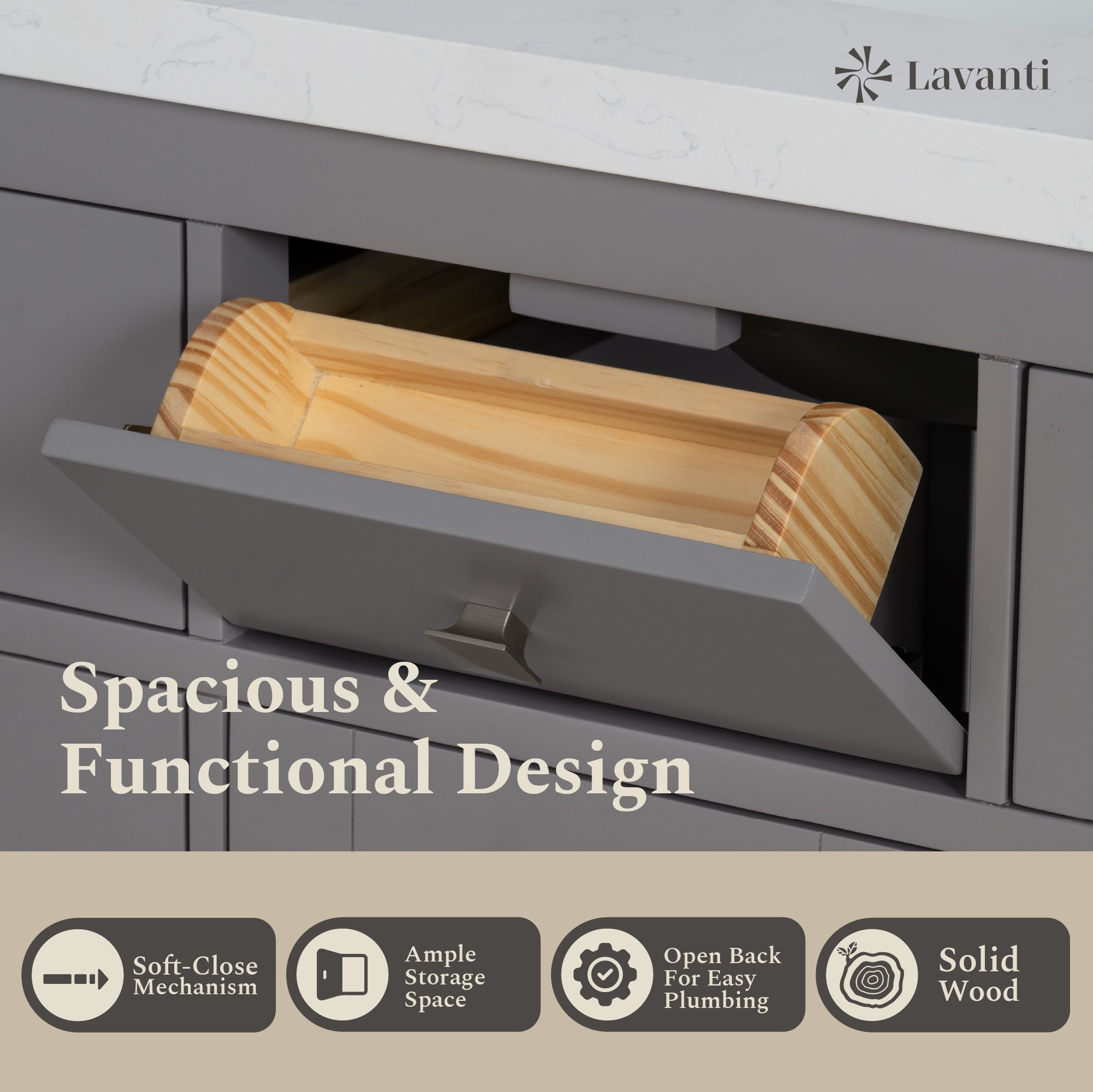 Lavanti Oakford - Gray 36"