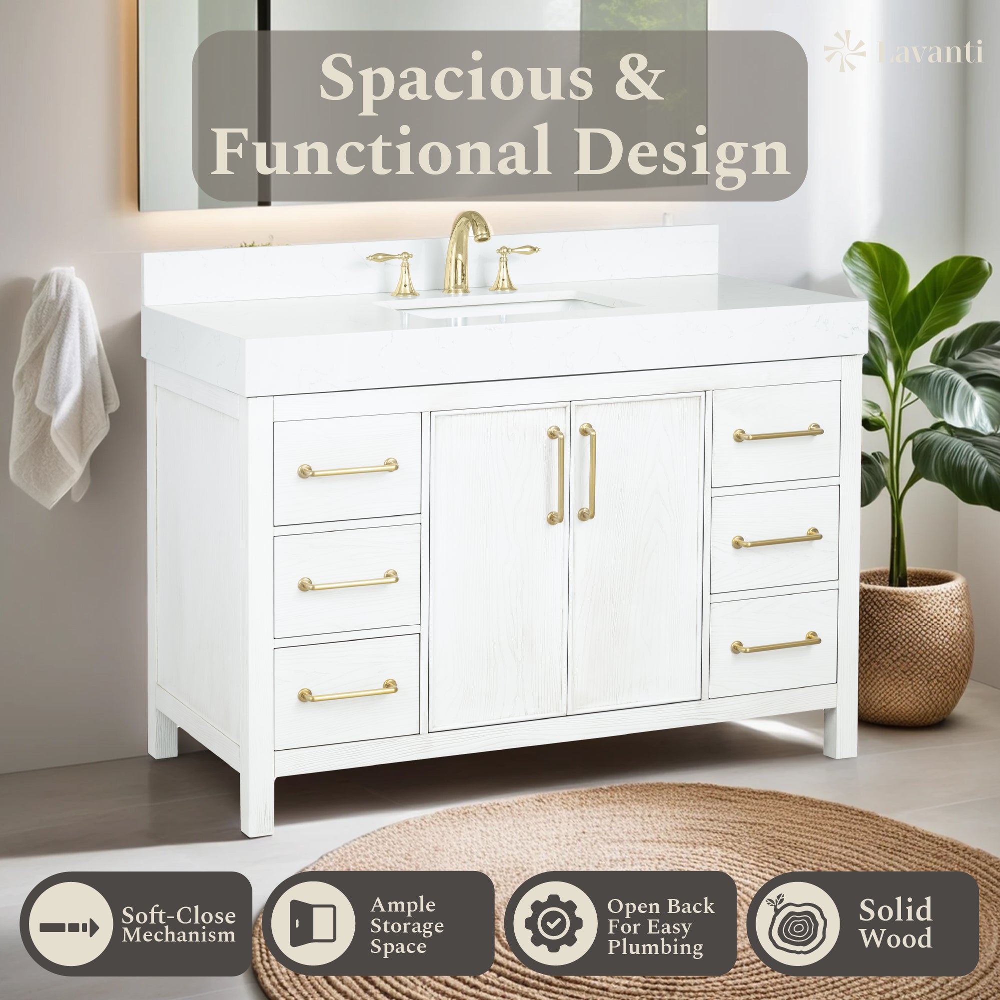 Lavanti Valvet - Firwood White 48"