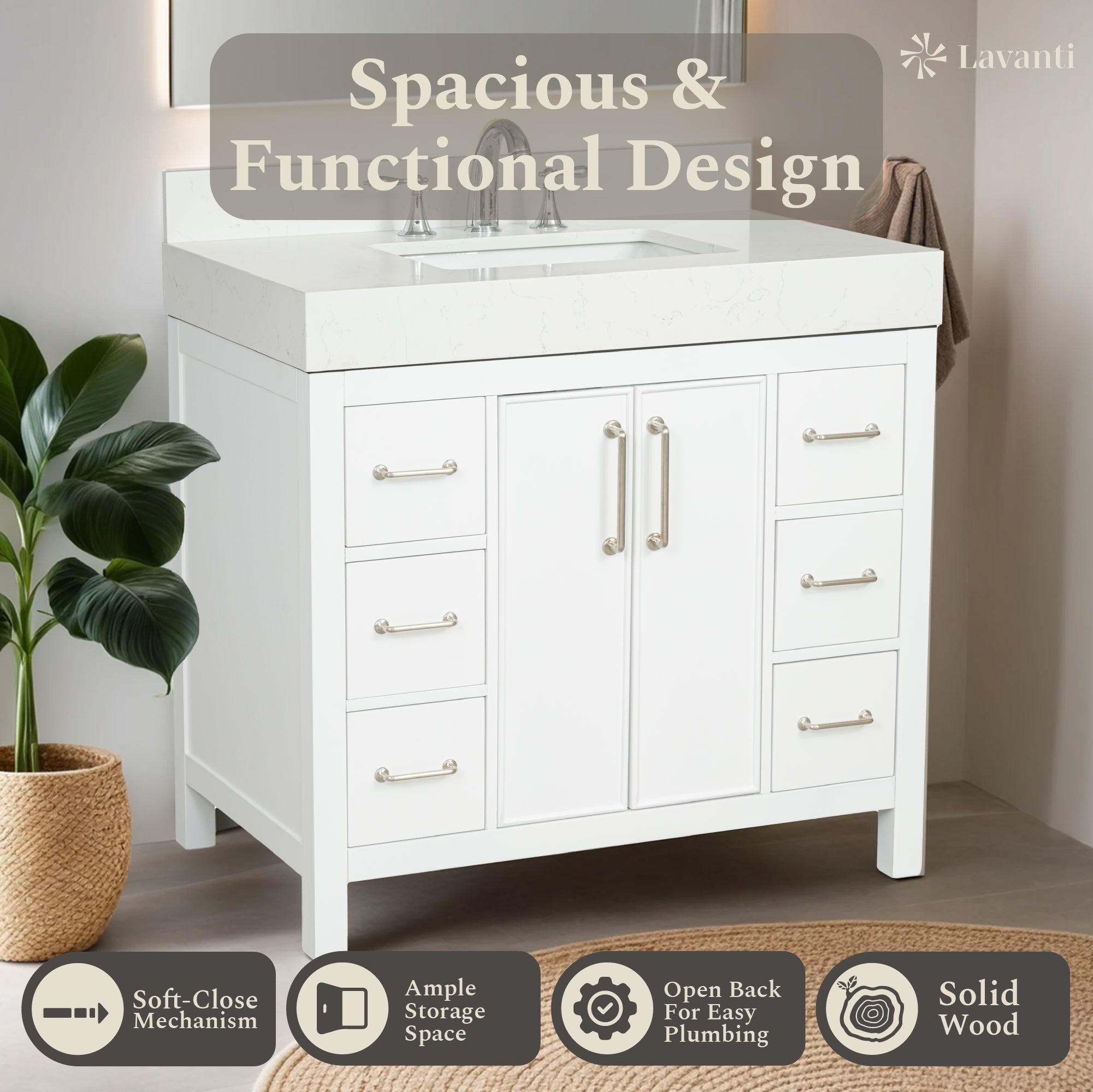 Lavanti Valvet - White 36"