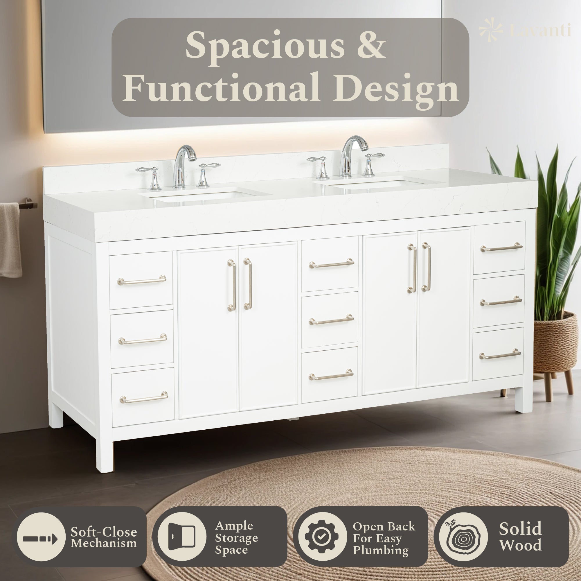 Lavanti Valvet - White 72"