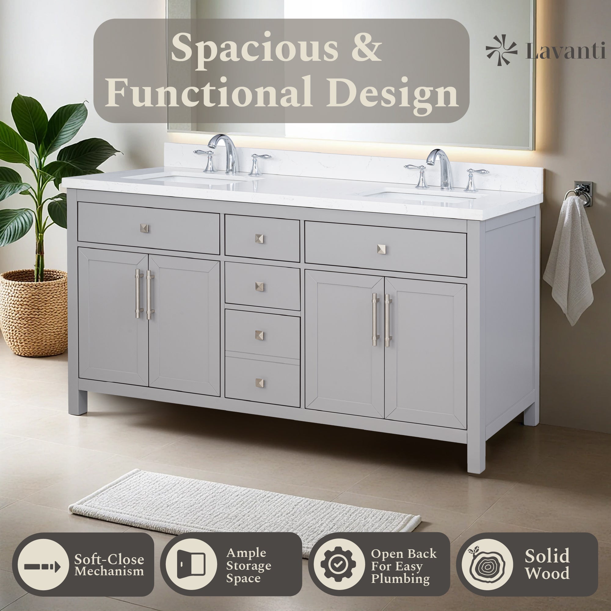 Lavanti Oakford - Gray 66"