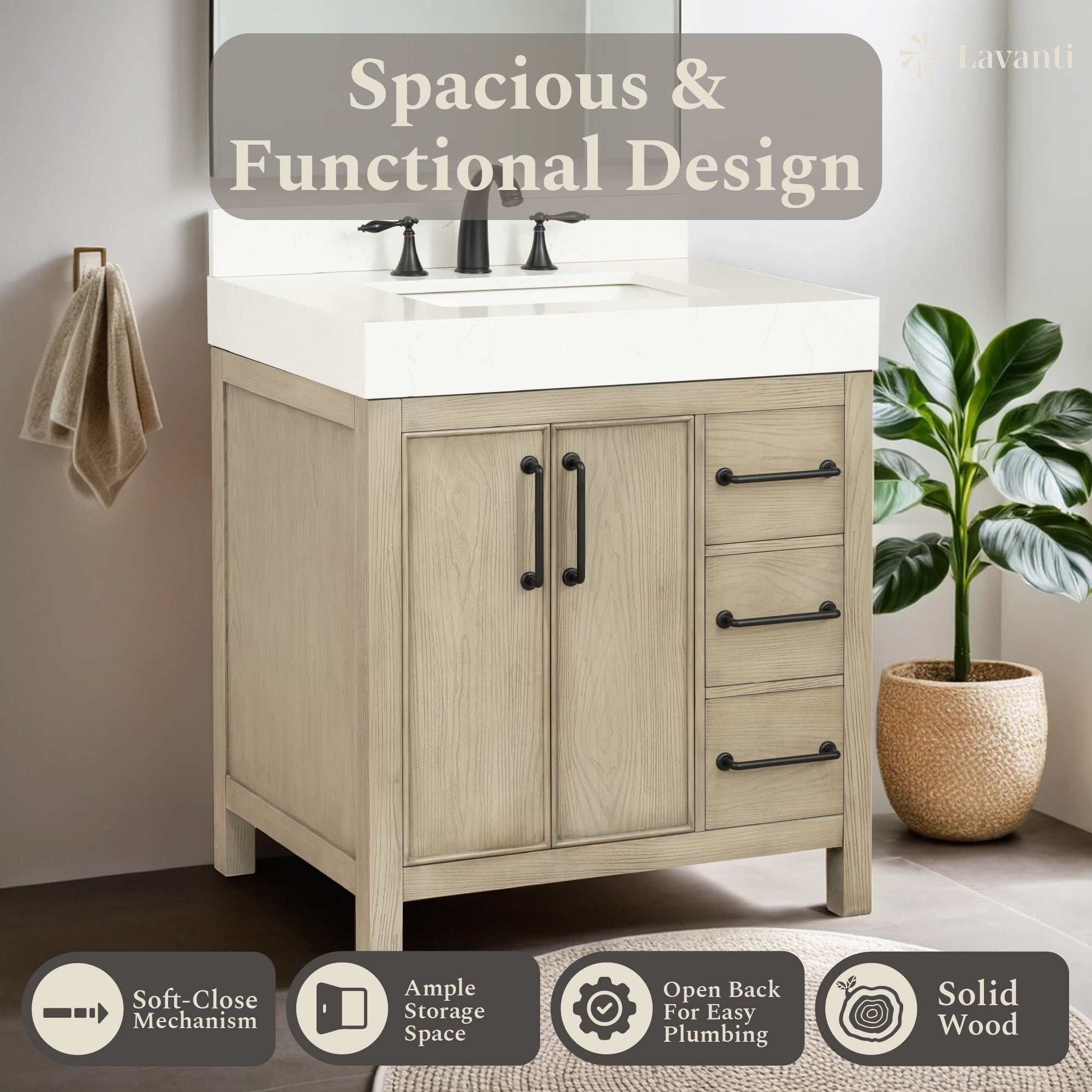 Lavanti Valvet - Firwood Gray 30"