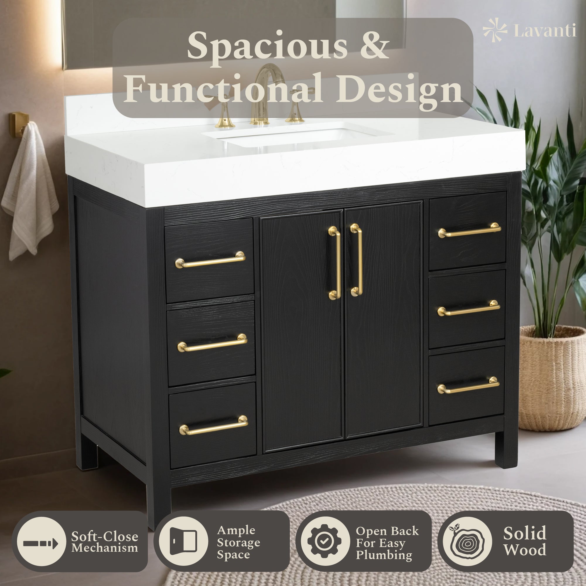 Lavanti Valvet - Firwood Black 48"