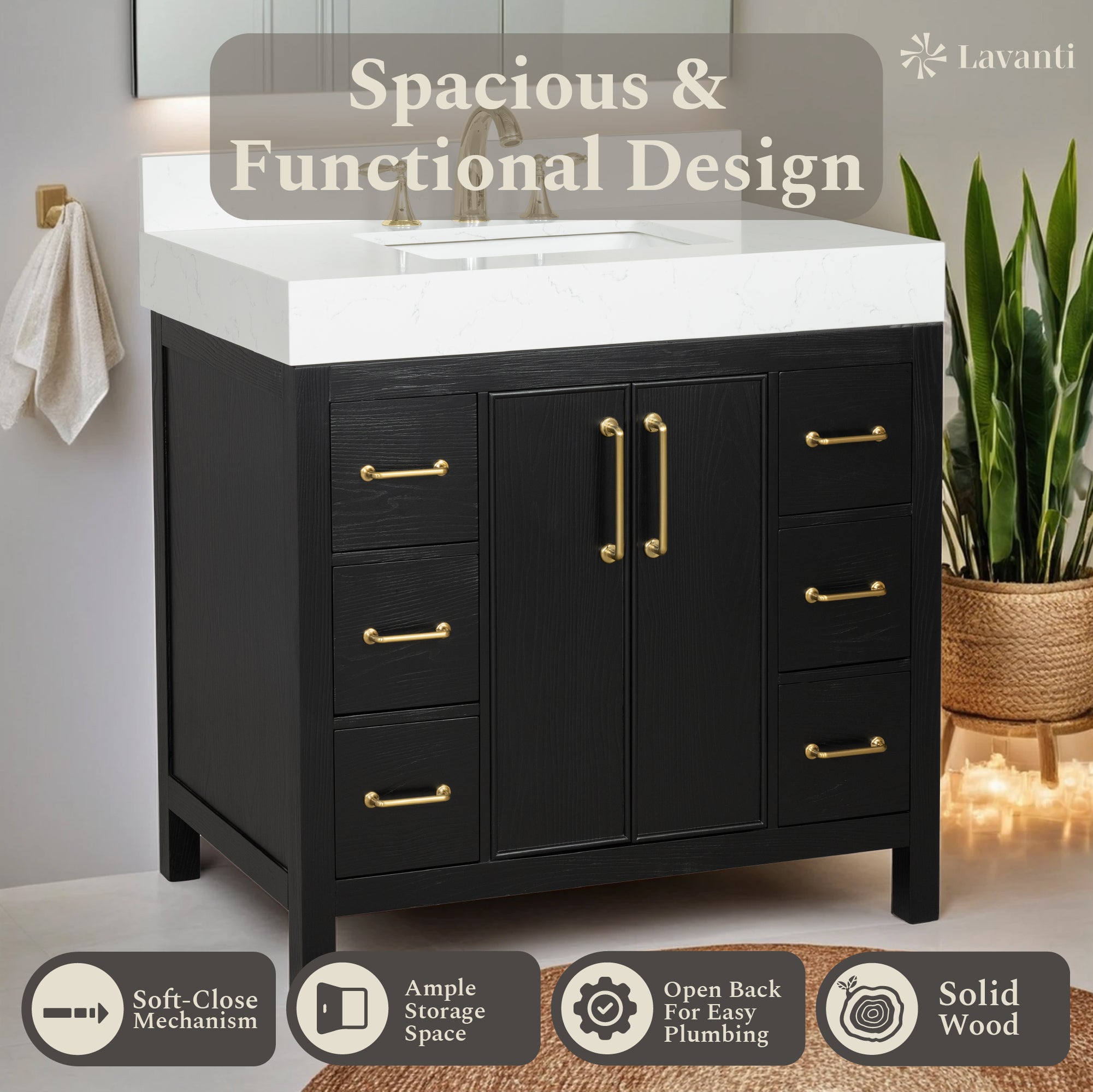 Lavanti Valvet - Firwood Black 36"