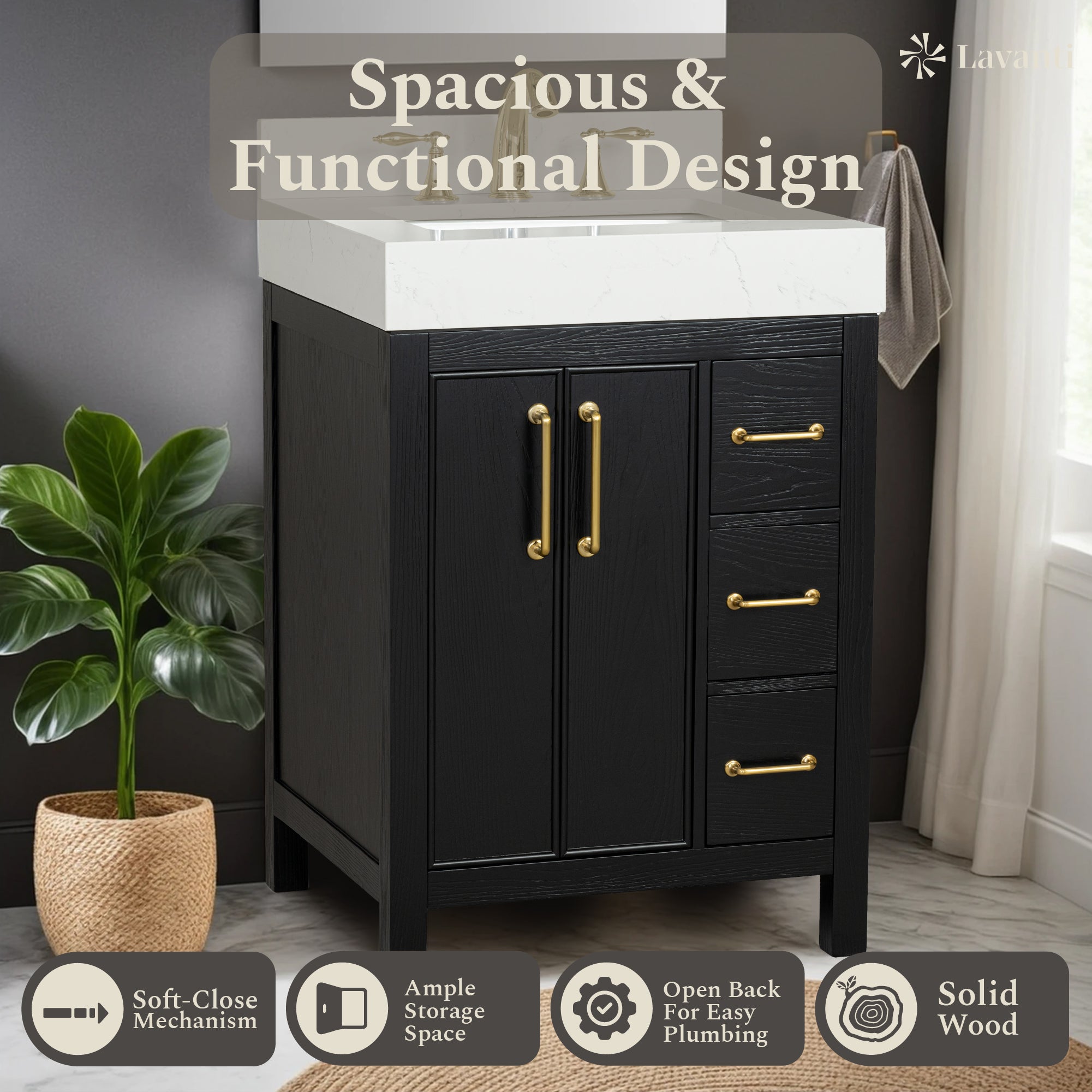 Lavanti Valvet - Firwood Black 24"