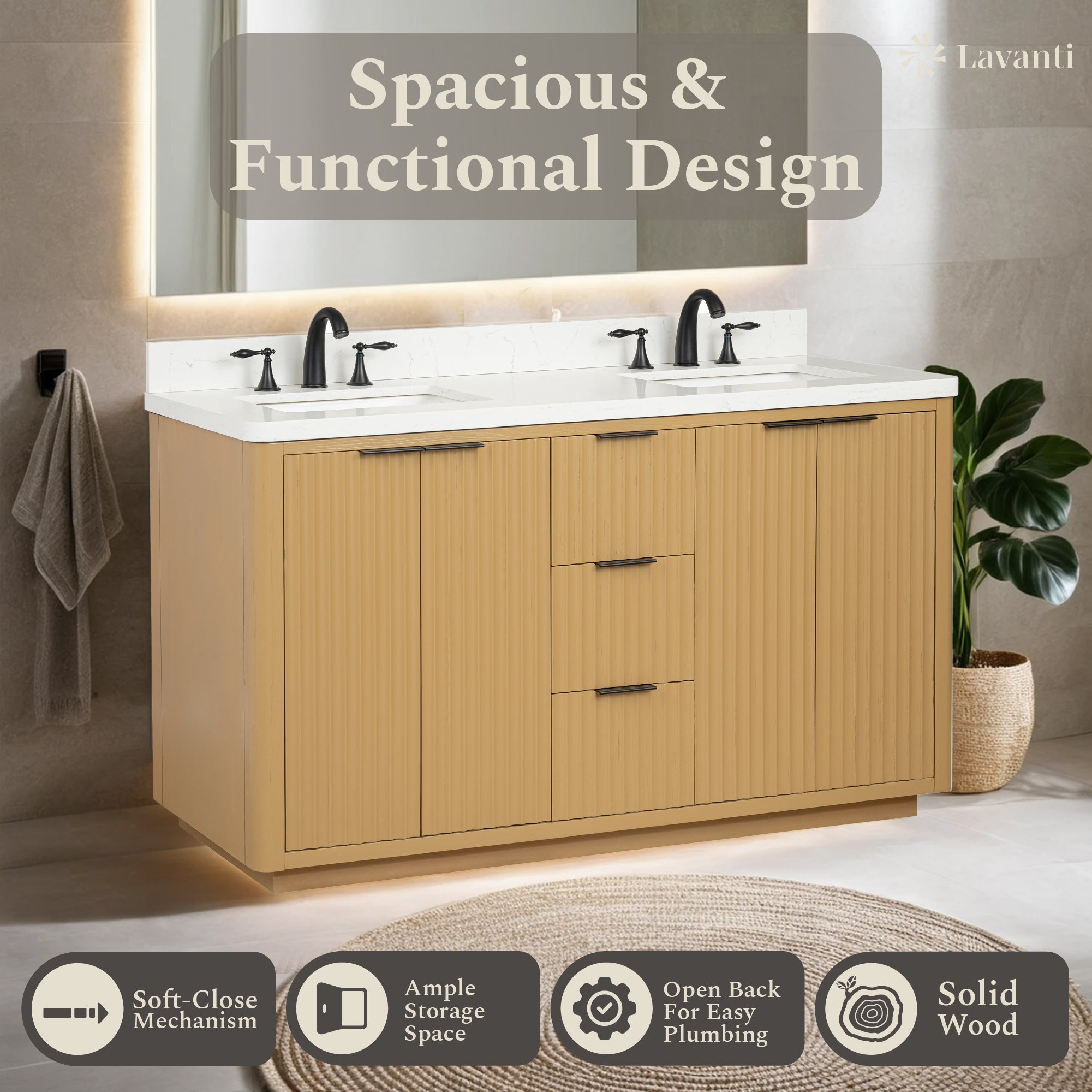 Lavanti Wooderna - Oak 60"