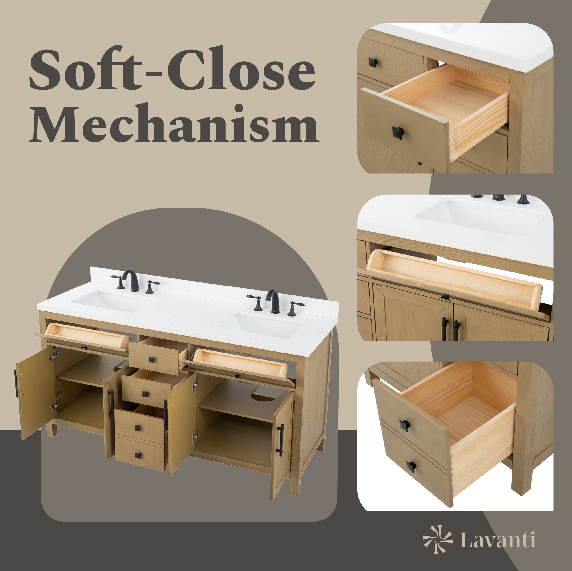 Lavanti Oakford - Oak 66"