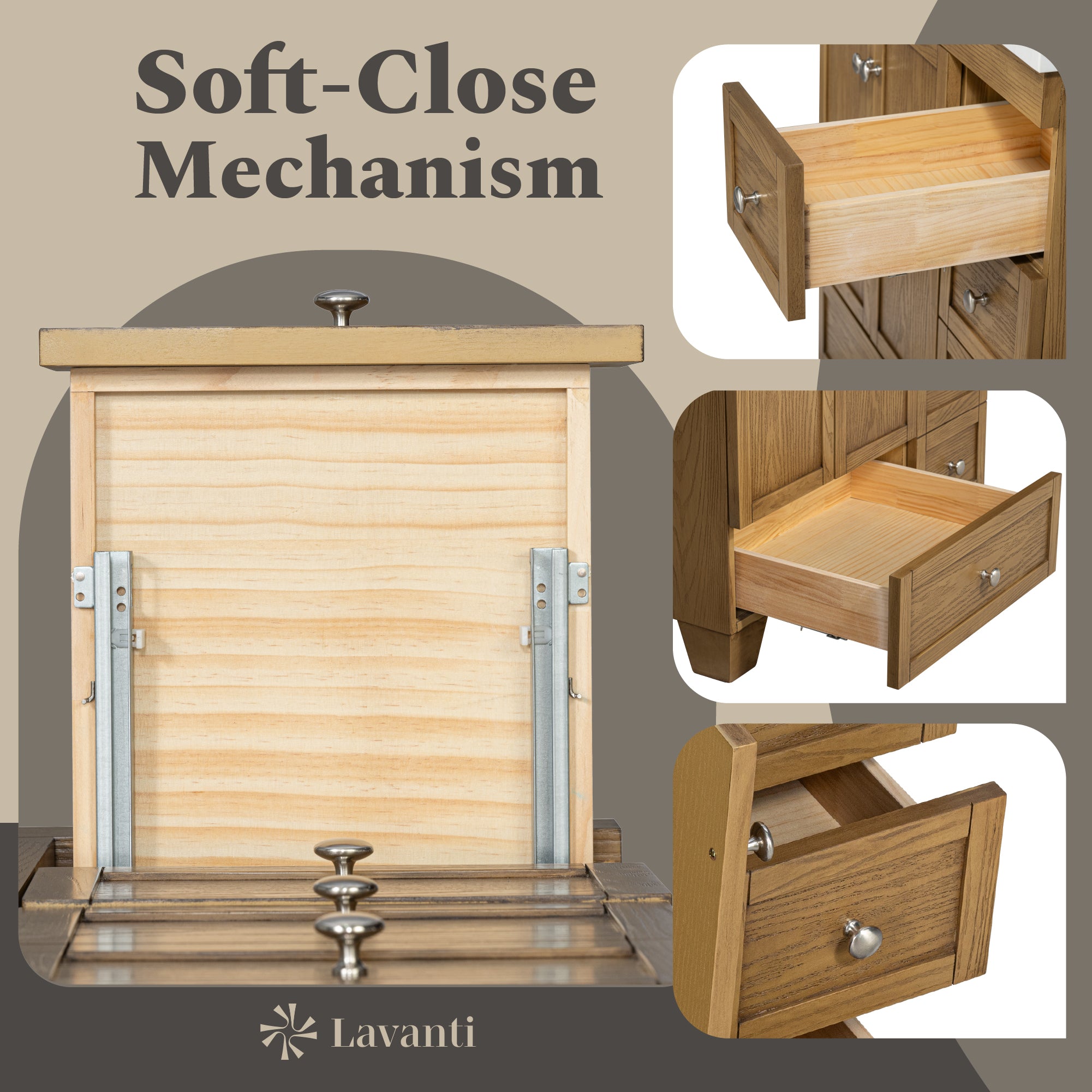 Lavanti Depos - Gray Oak 36" Left Sink