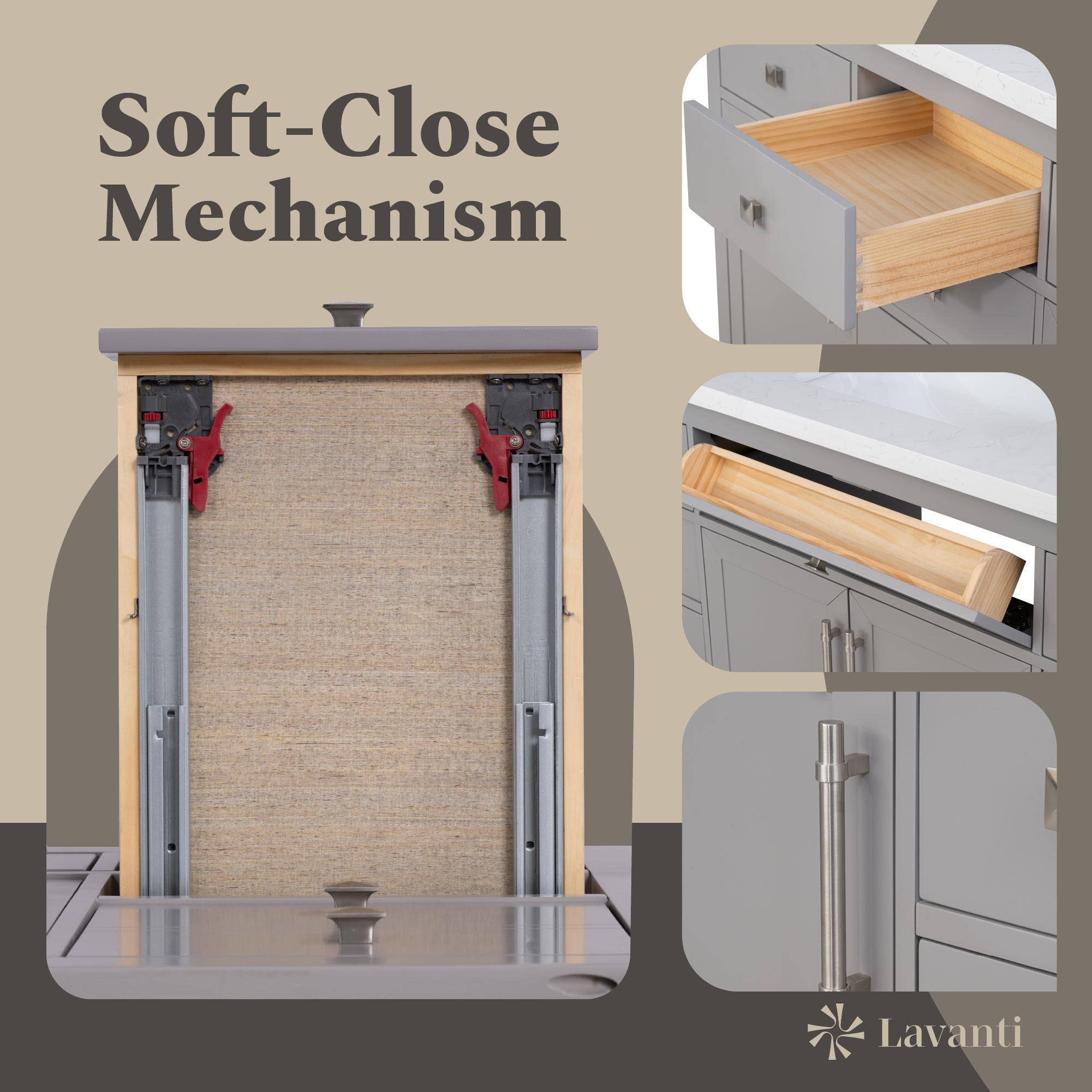 Lavanti Oakford - Gray 60" Single Sink
