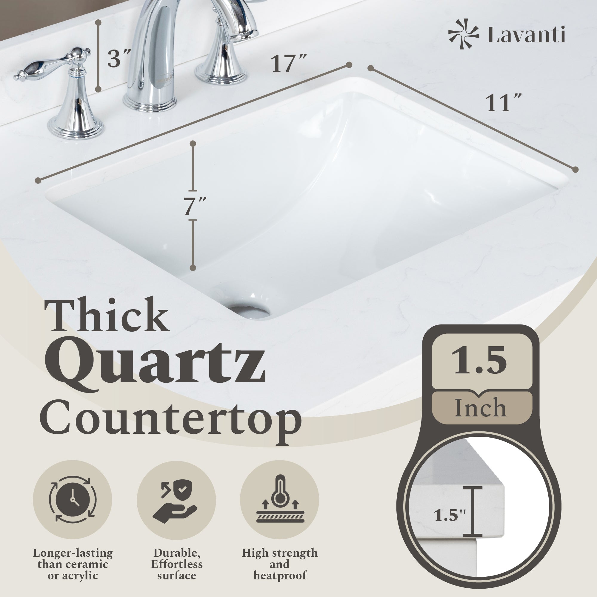 Lavanti Oakford - White 24"