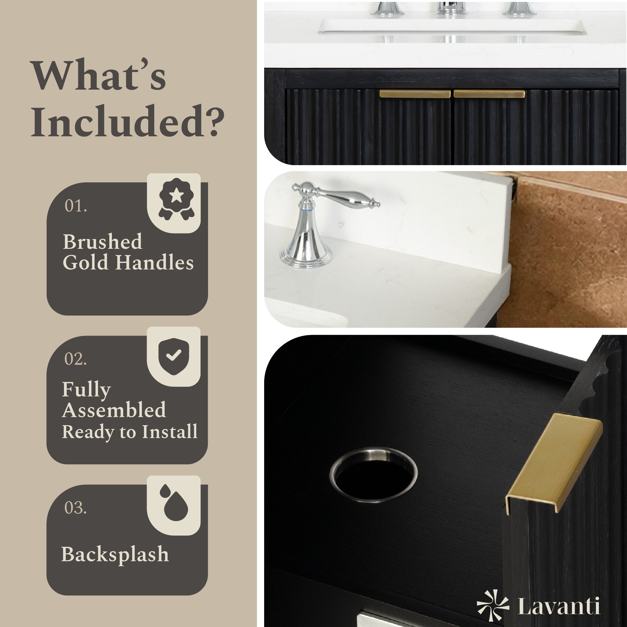 Lavanti Wooderna - Firwood Black 36"