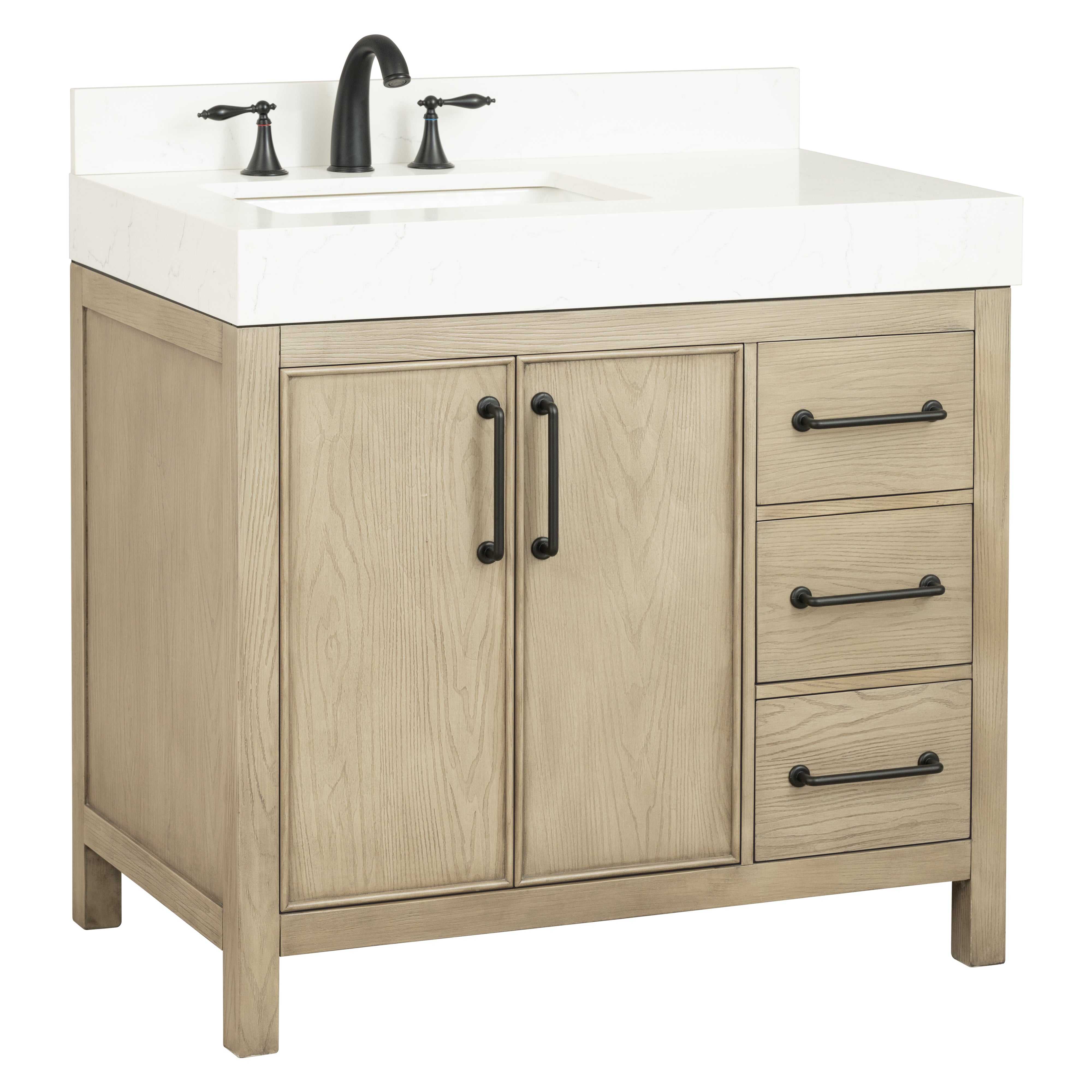 Lavanti Valvet - Firwood Gray 36" Left Sink