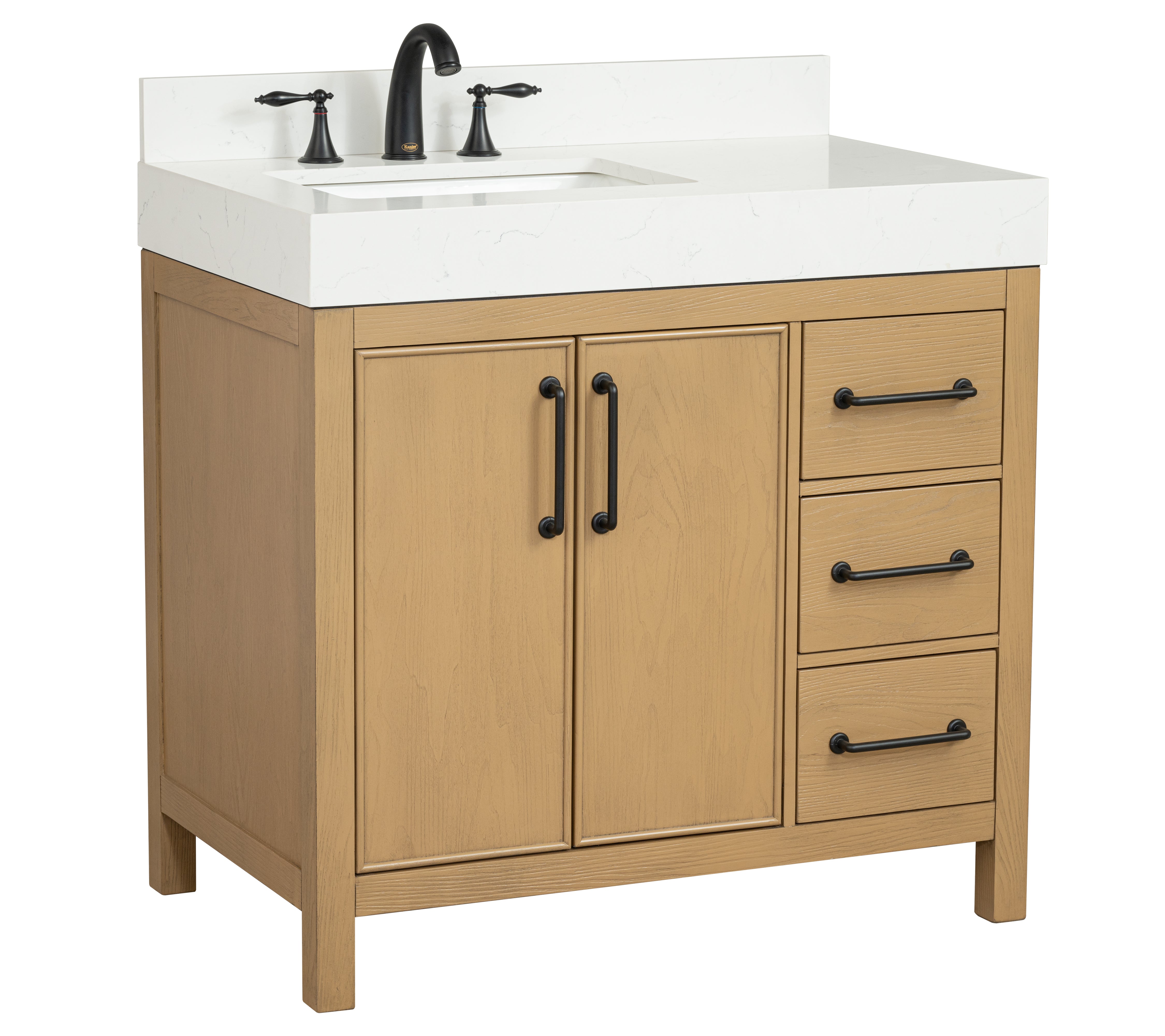 Lavanti Valvet - Oak 36" Left Sink