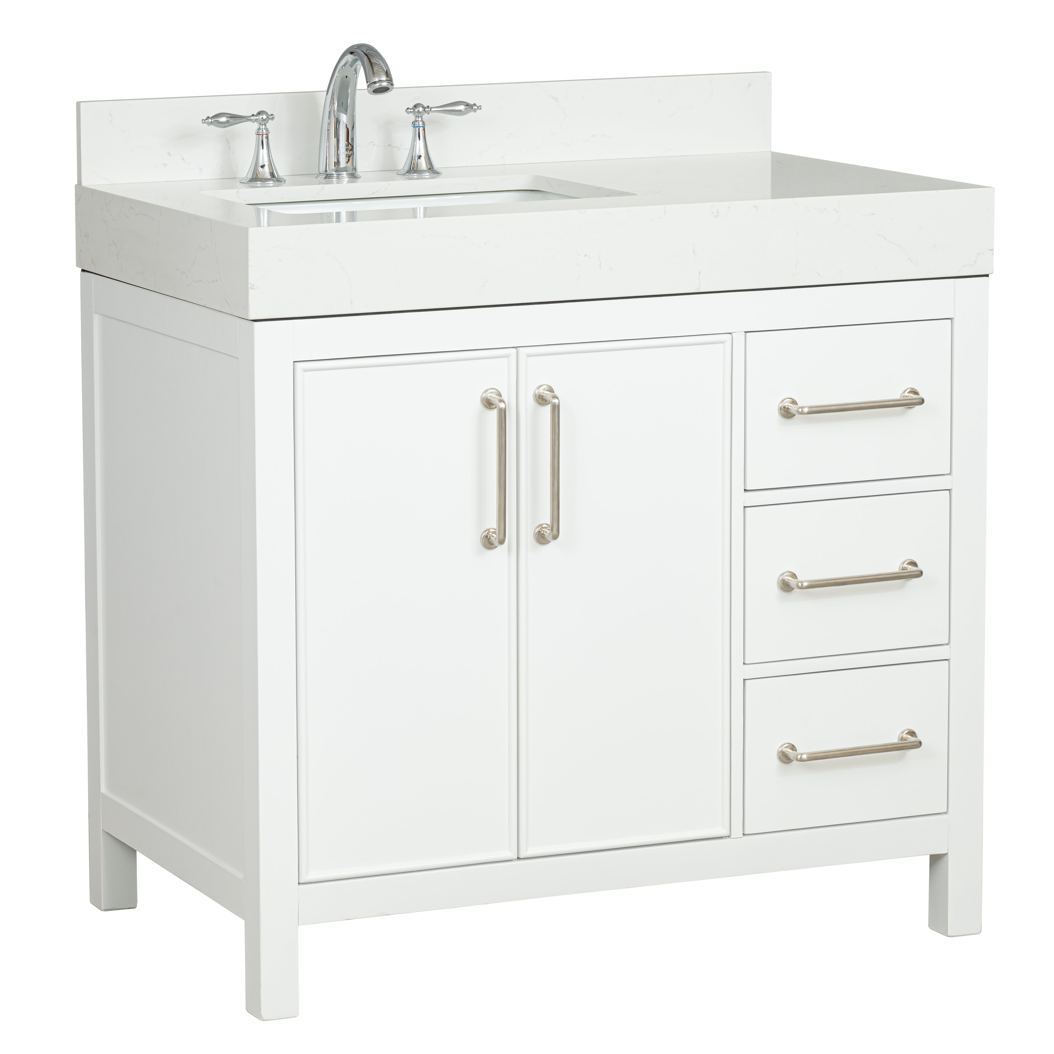 Lavanti Valvet - White 36" Left Sink