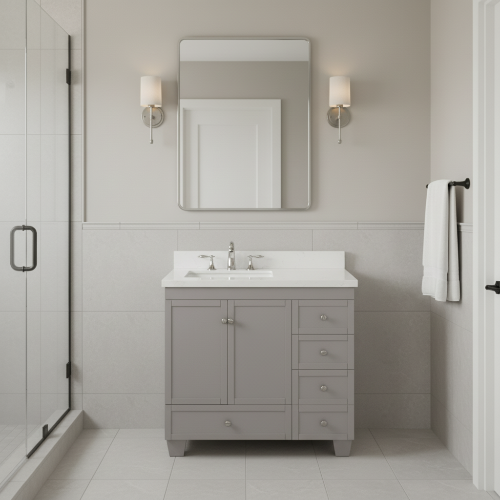 Lavanti Depos - Gray 36" Left Sink