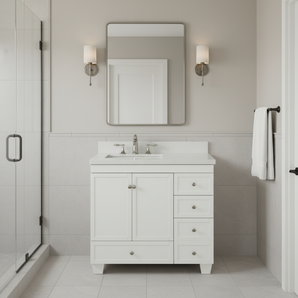 Lavanti Depos - White 36" Left Sink