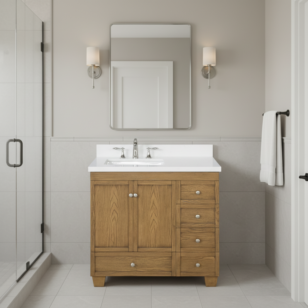 Lavanti Depos - Gray Oak 36" Left Sink